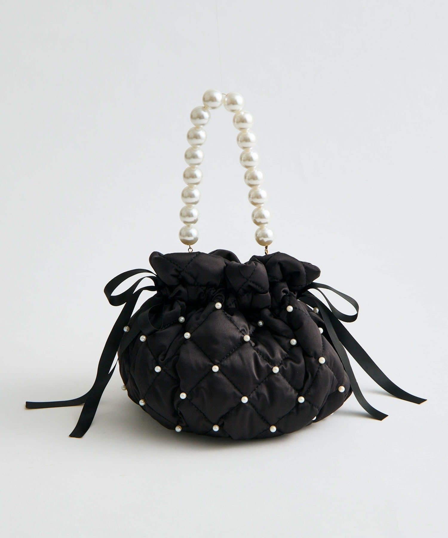 OLIVE des OLIVE(オリーブ デ オリーブ) パールキルト巾着バッグ