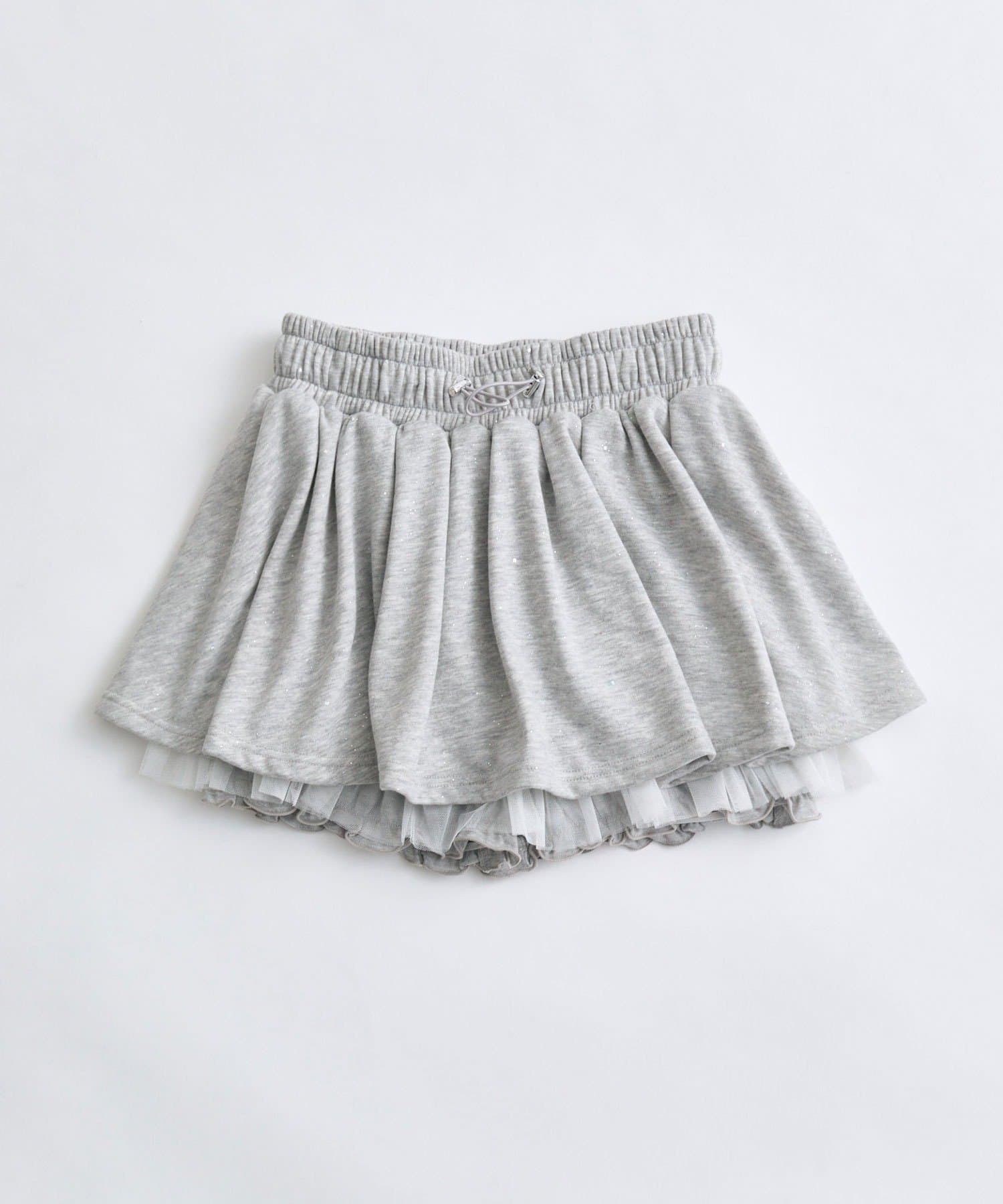 OLIVE des OLIVE(オリーブ デ オリーブ) 裾チュールミニスカート