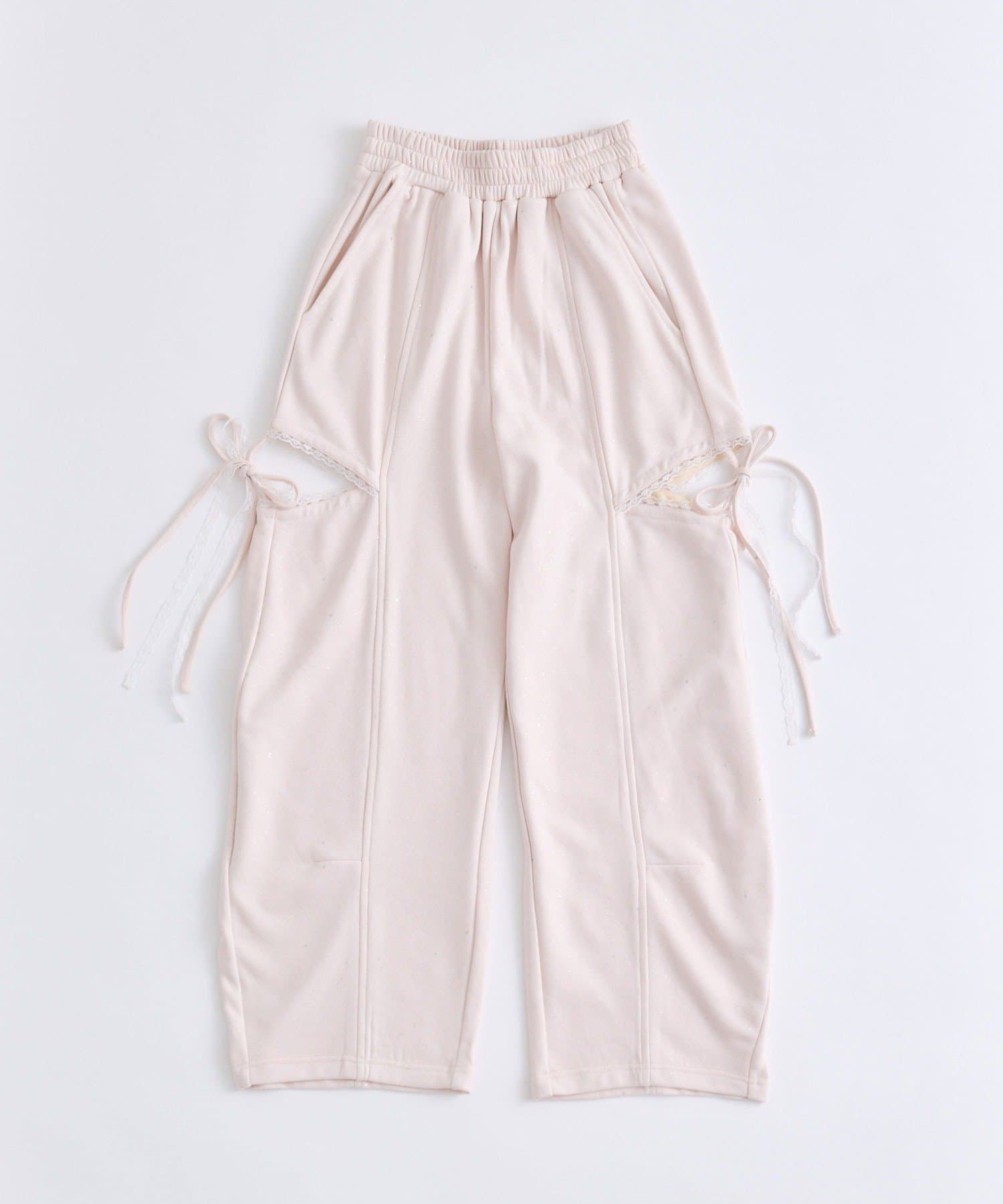 OLIVE des OLIVE(オリーブ デ オリーブ) サイドスリットバレルレッグパンツ