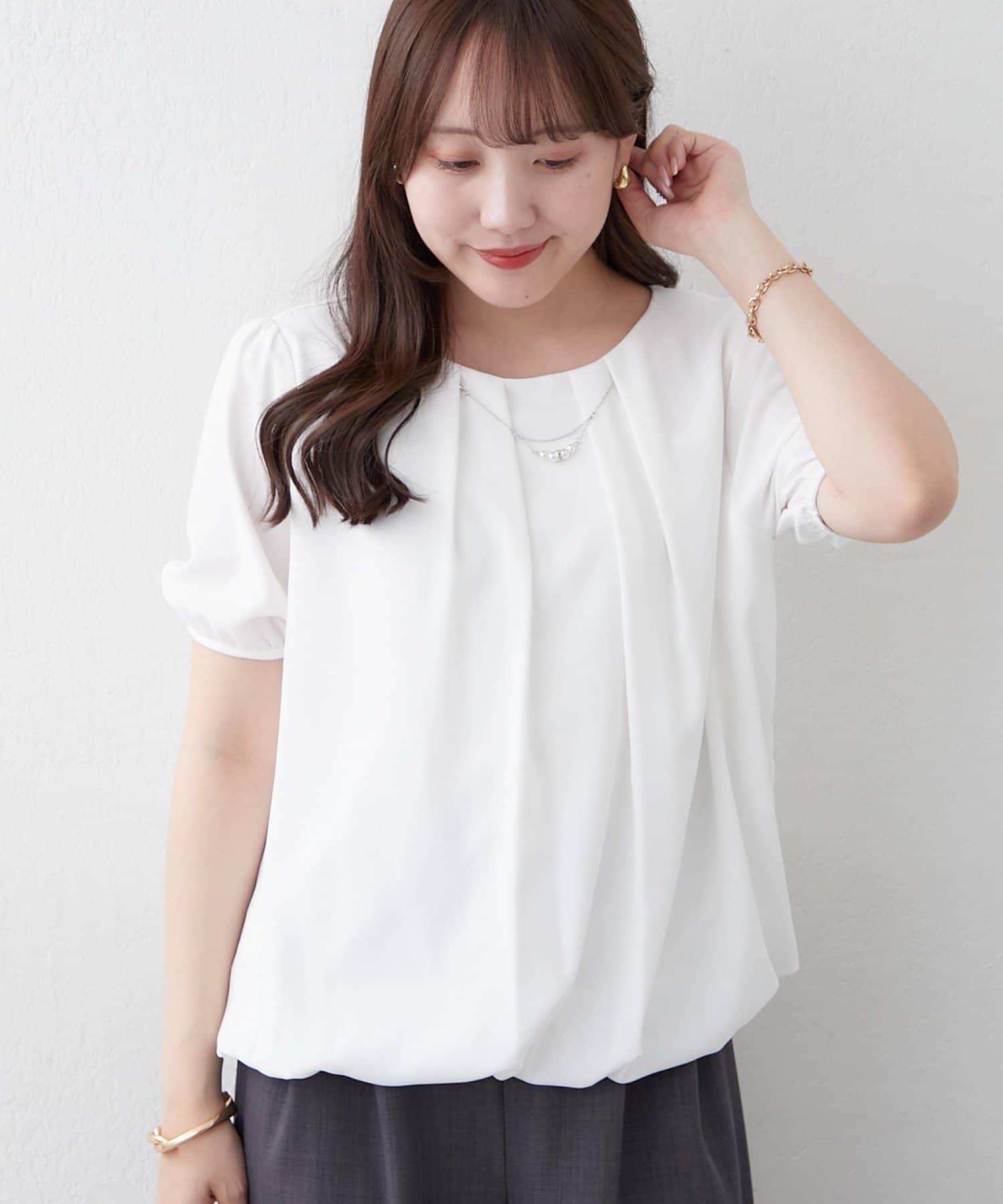 OUTLET限定】【RMAF】チャーム付裾バルーンブラウス | NICE CLAUP