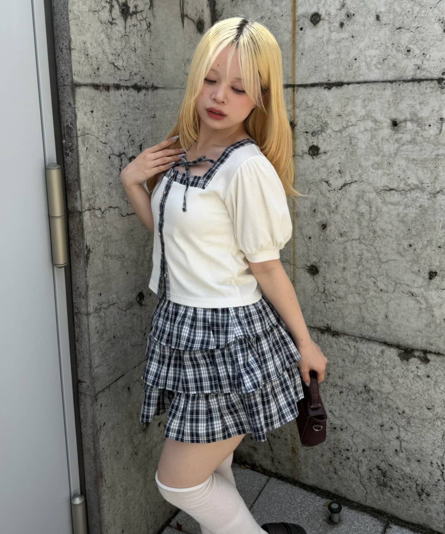 NICE CLAUP / OLIVE des OLIVE OUTLET(ナイスクラップ  / オリーブ デ オリーブ アウトレット) 【ANOTHER BRANCH】スクエアリボンセットアップ