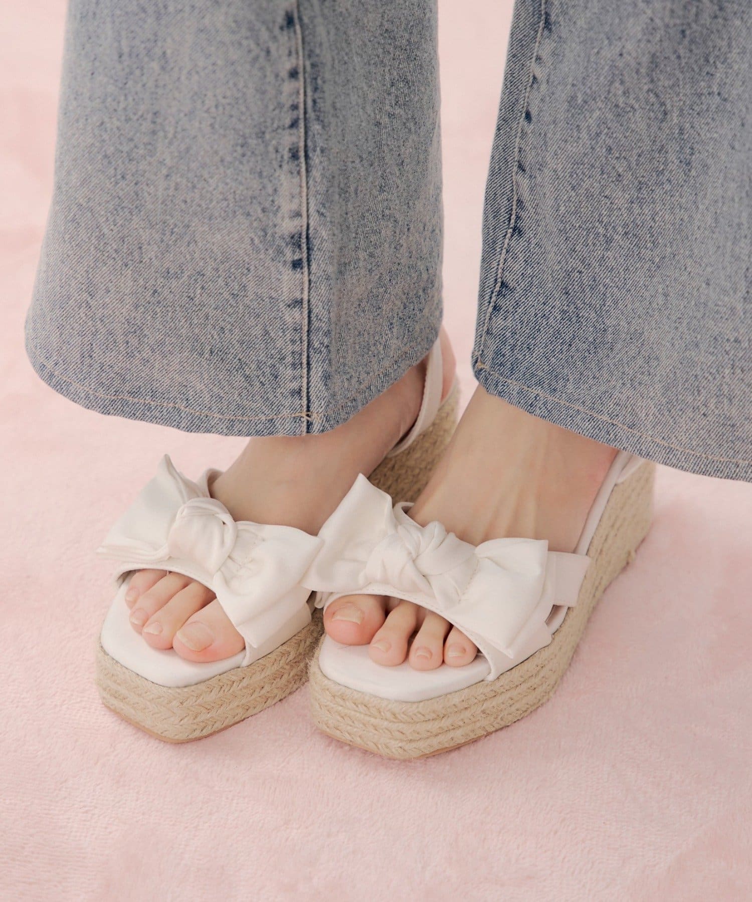 Chico(チコ) 厚底ジュートリボンサンダル