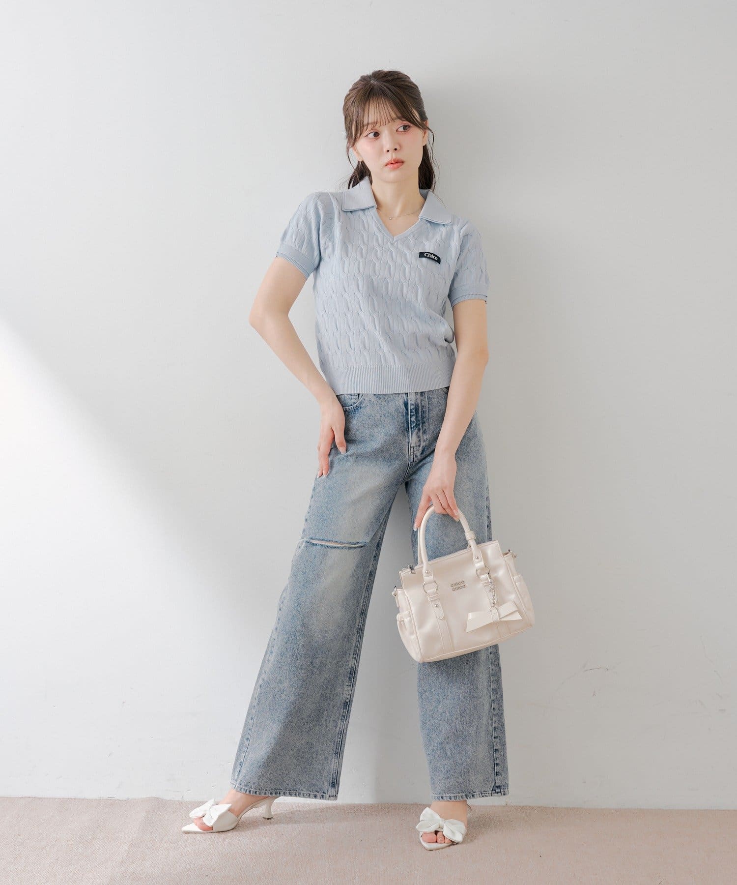 Chico(チコ) レイヤードケーブルポロニット