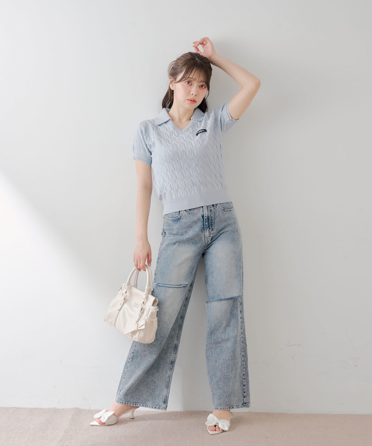 Chico(チコ) レイヤードケーブルポロニット