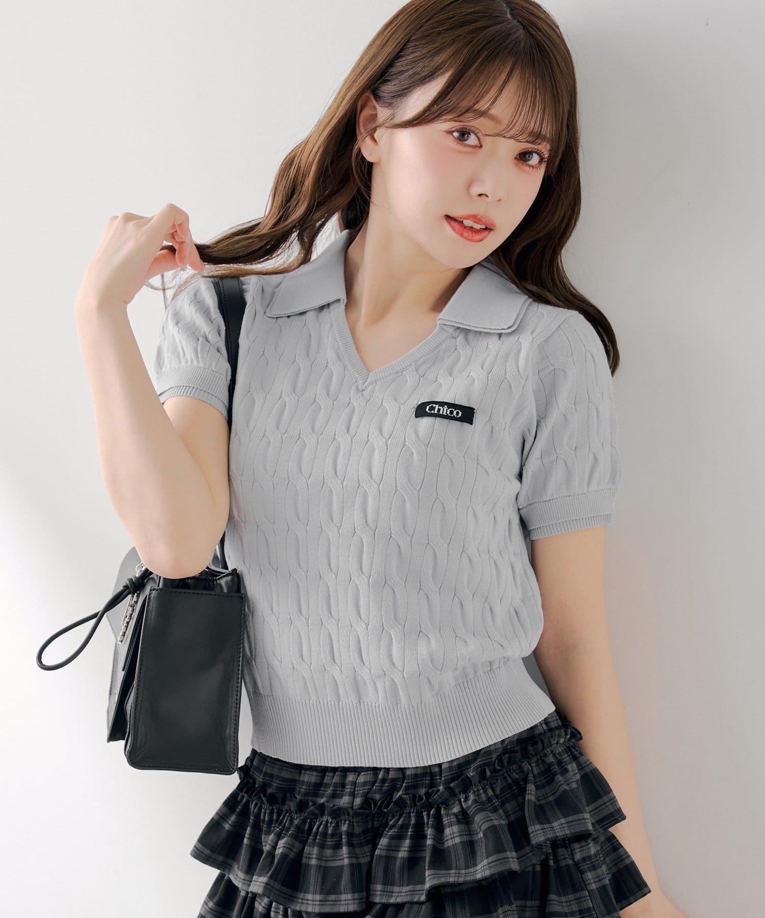 Chico(チコ) レイヤードケーブルポロニット