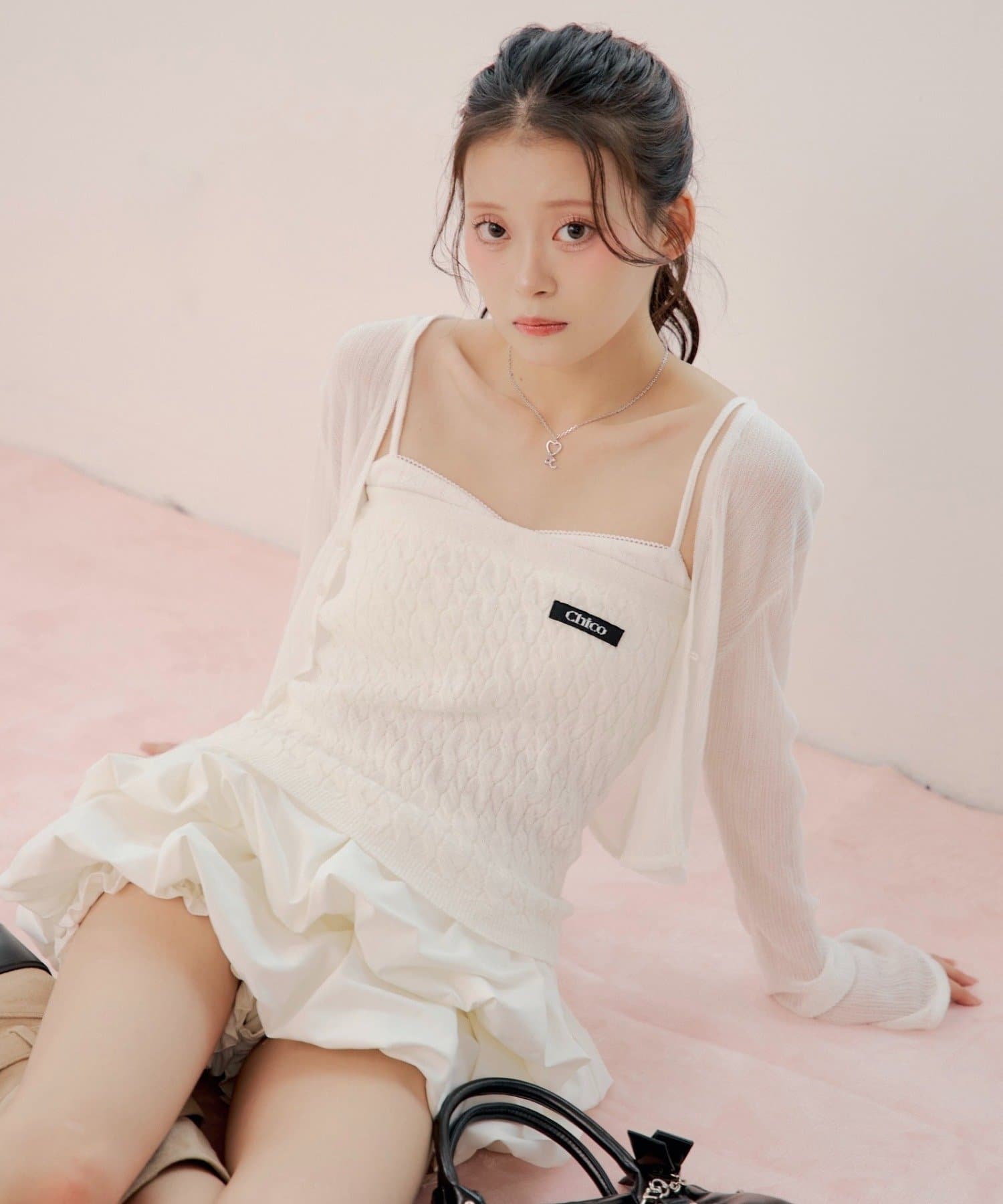 Chico(チコ) キャミレイヤードベアニット