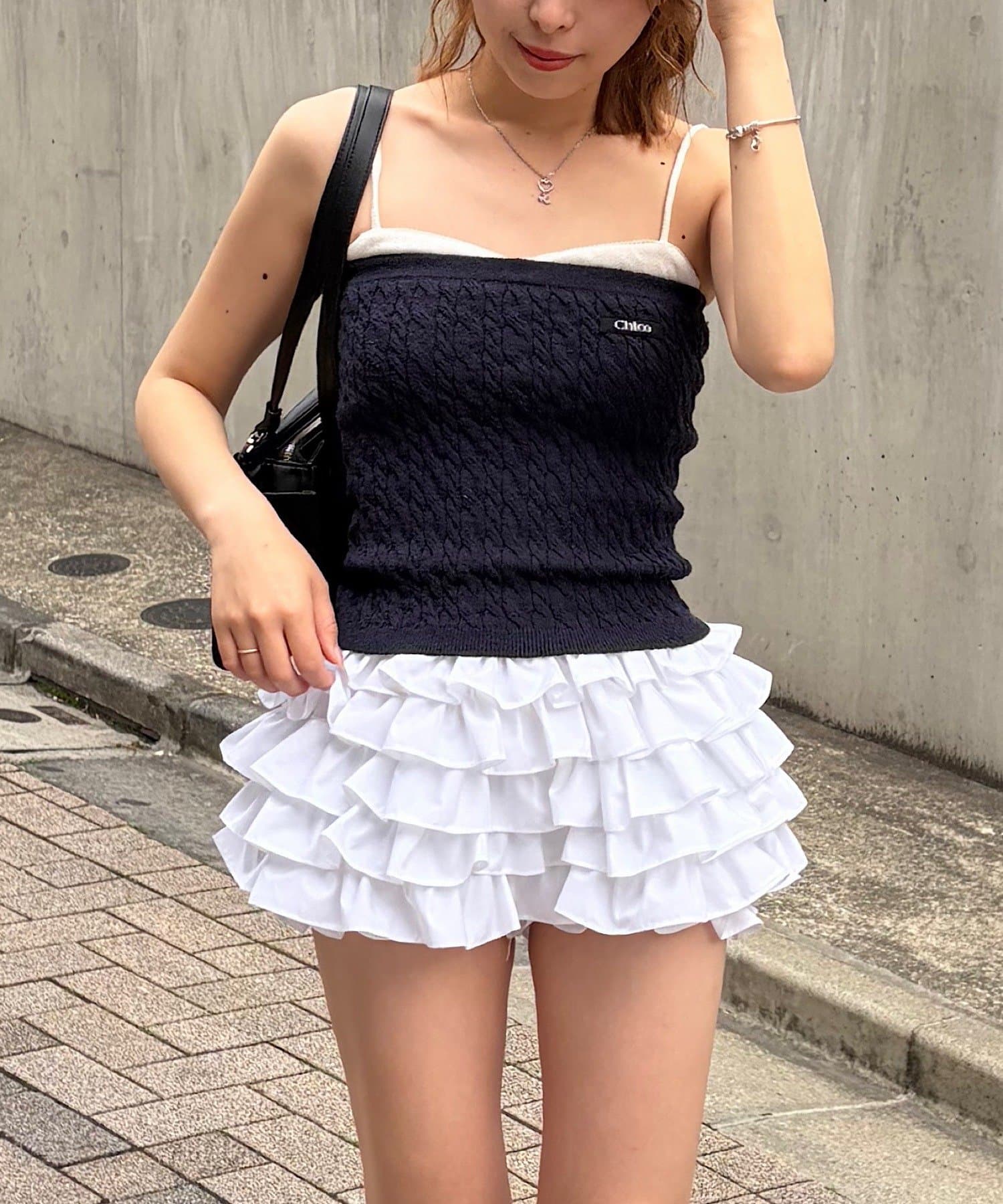 Chico(チコ) キャミレイヤードベアニット