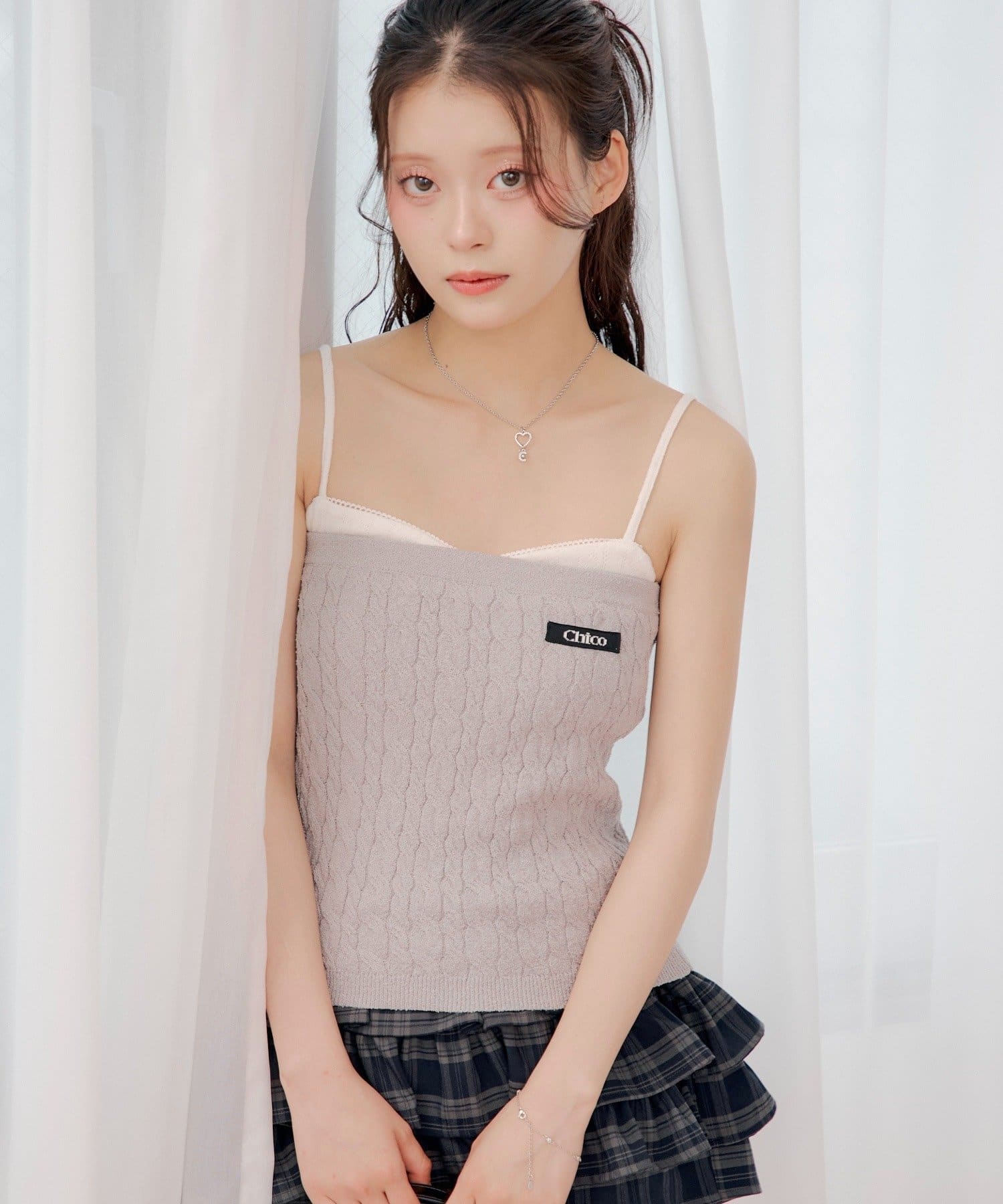 Chico(チコ) キャミレイヤードベアニット