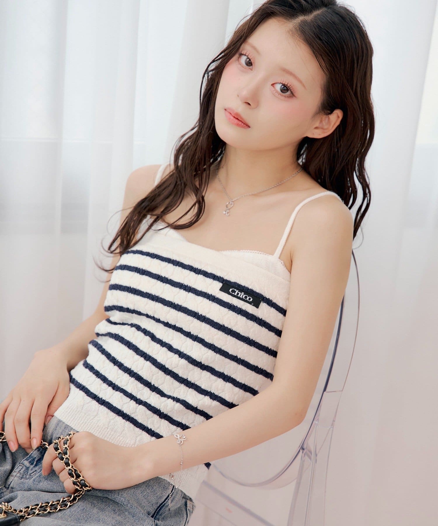 Chico(チコ) キャミレイヤードベアニット