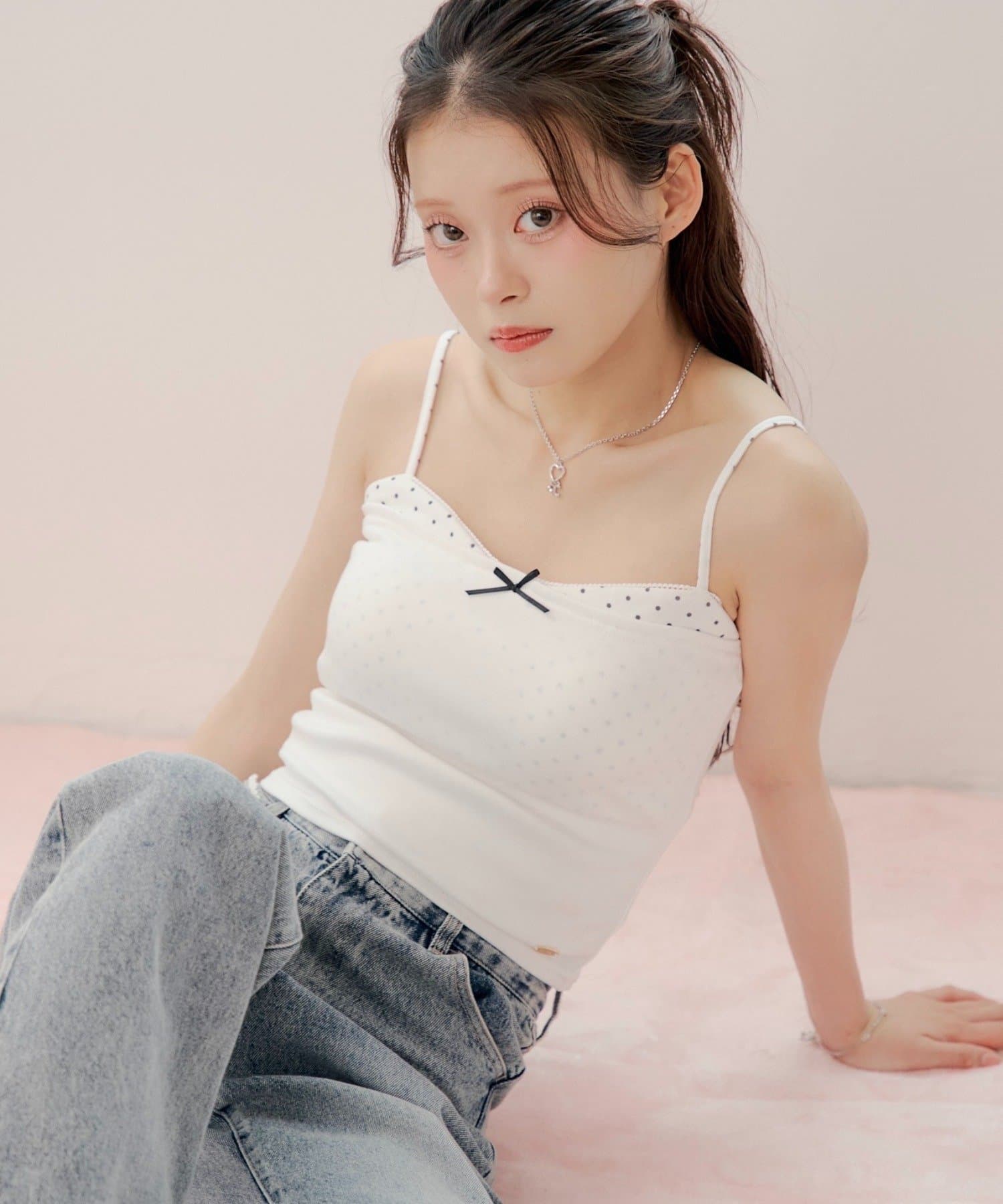 Chico(チコ) カップ付きレイヤードキャミ