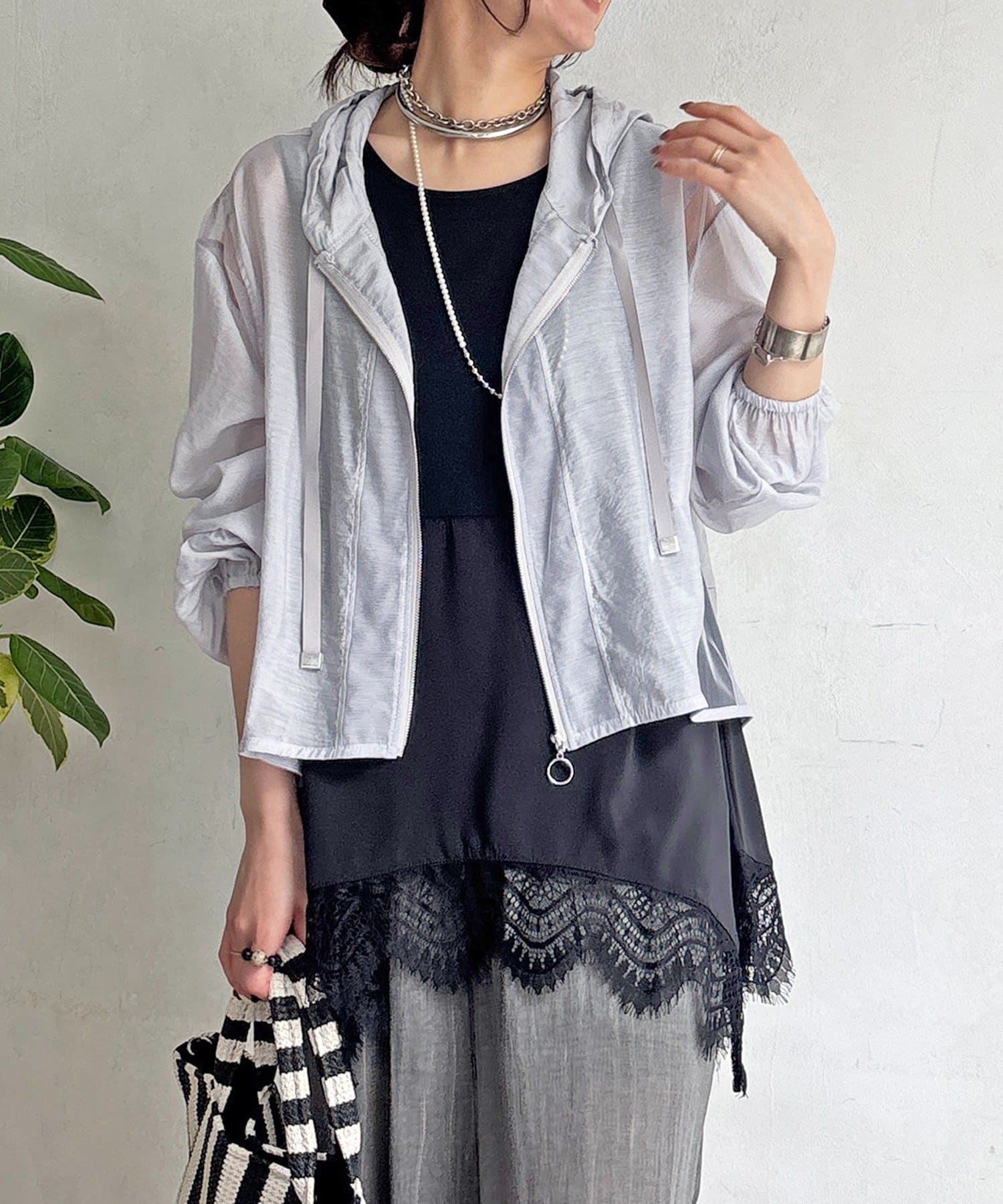 un dix cors(アンディコール) シアーフードブルゾン