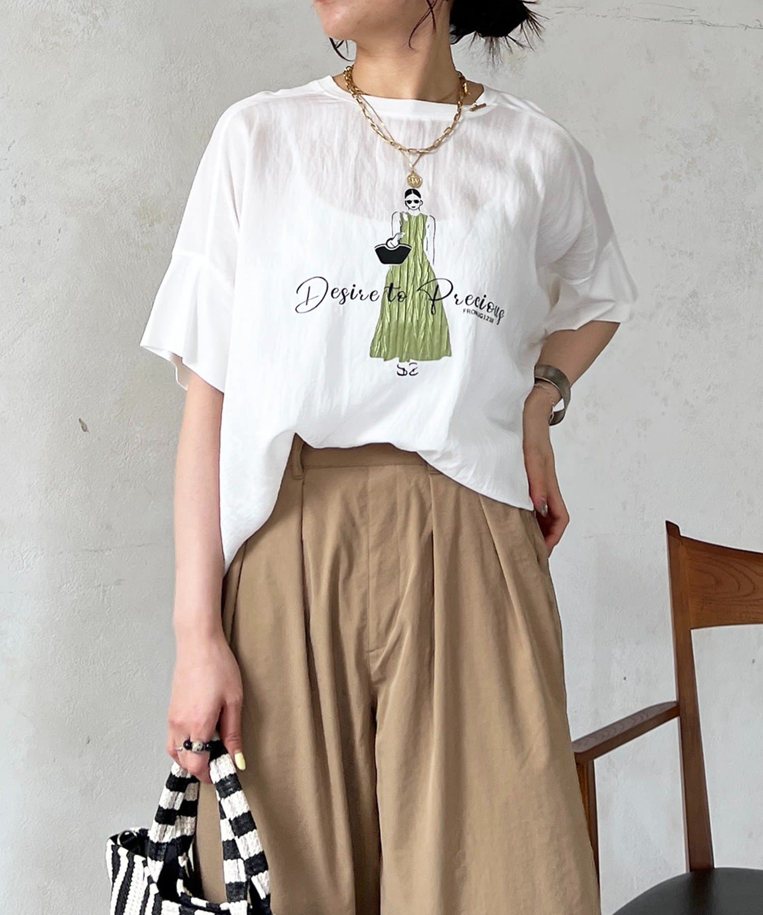 un dix cors(アンディコール) プリントTEE