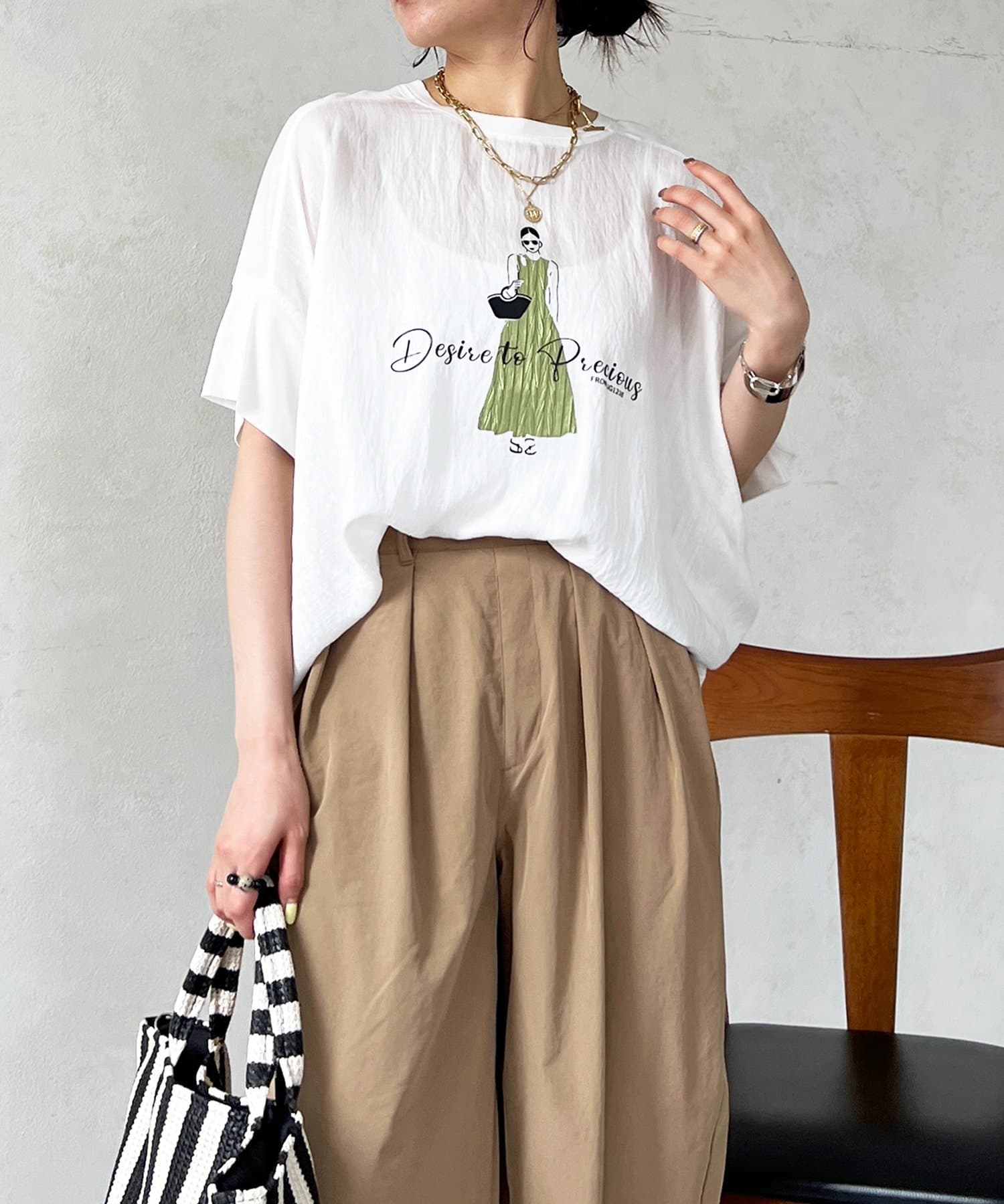 un dix cors(アンディコール) プリントTEE