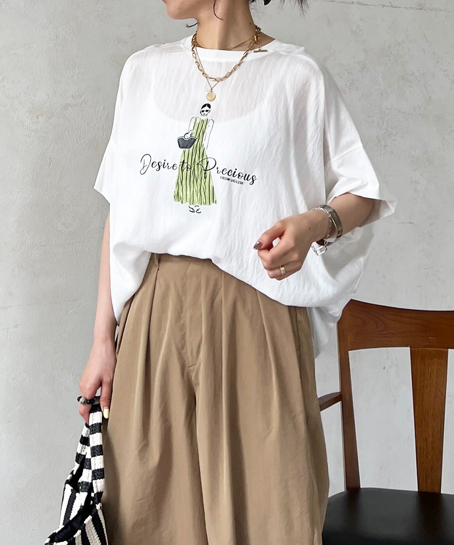 un dix cors(アンディコール) プリントTEE