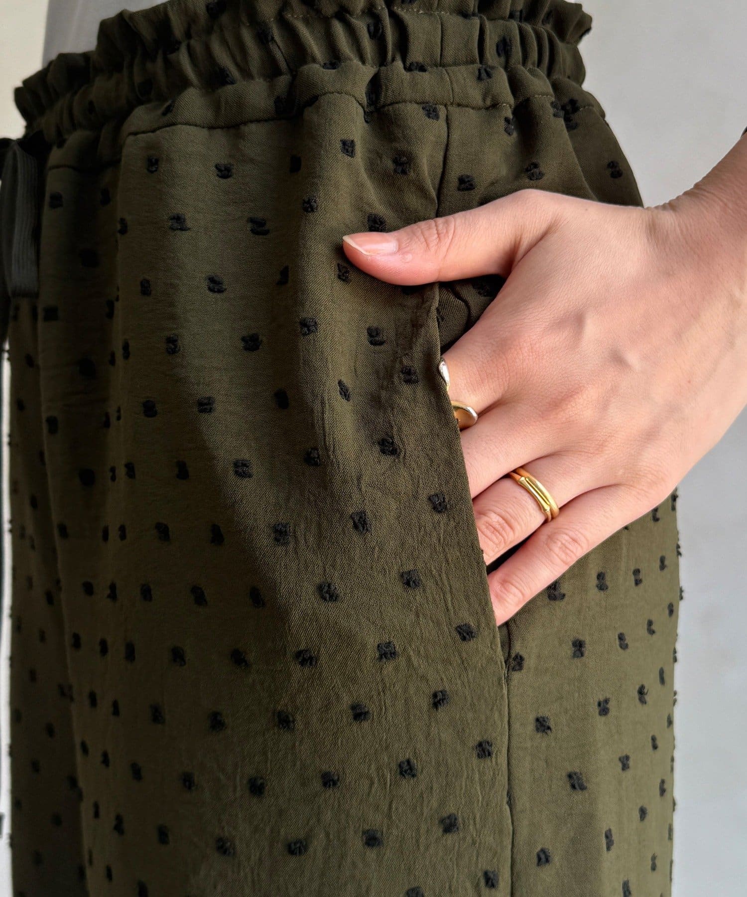 DOUDOU(ドゥドゥ) 【WEB限定】カットドビーイージーパンツ