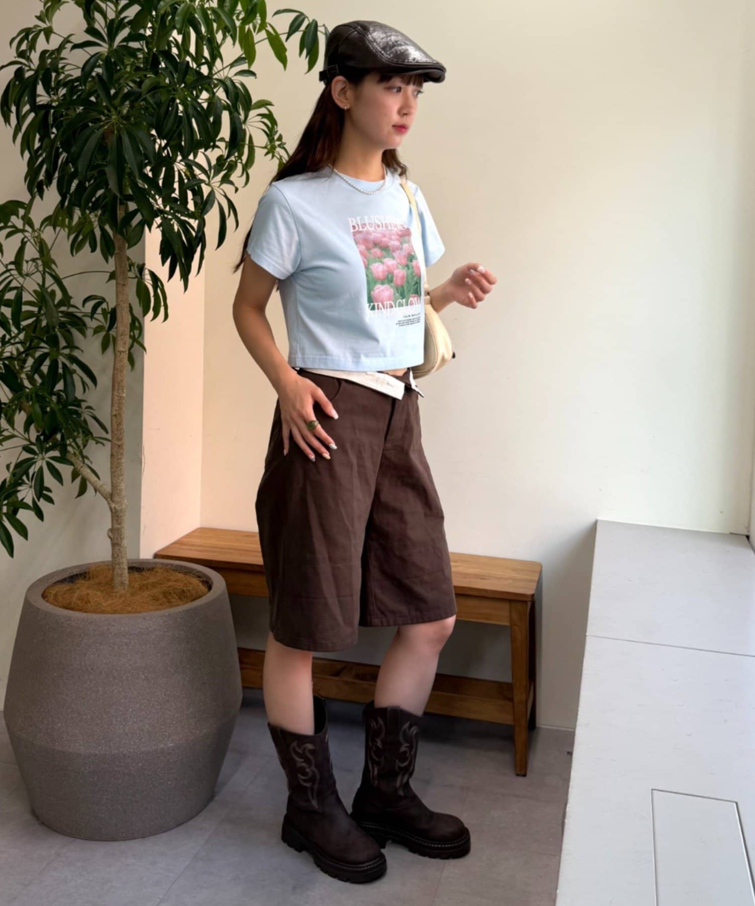 w closet(ダブルクローゼット) 【新色SAX登場！】チューリップTシャツ　夏服