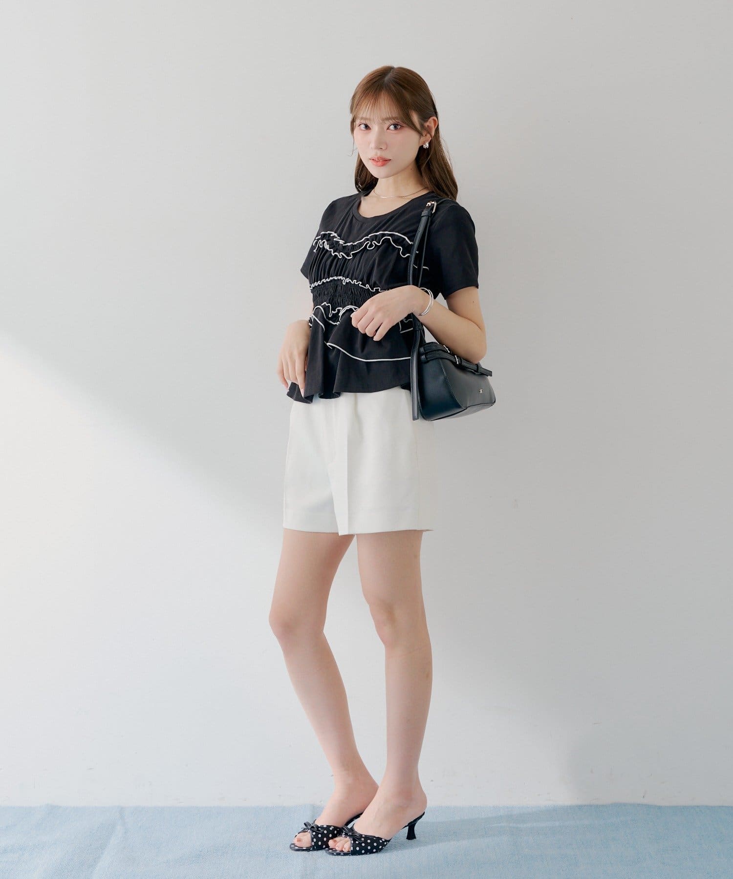 Chico(チコ) 【SALON by Chico】ベルト付きタックショートパンツ