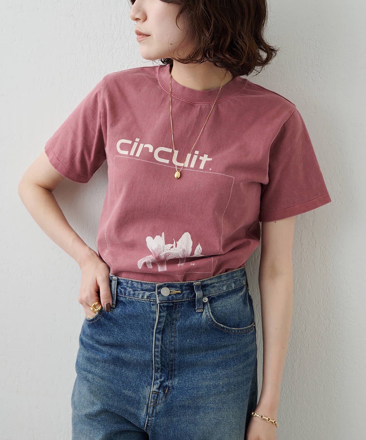 Whim Gazette(ウィム ガゼット) 【GEMINI】FLOWER Tシャツ