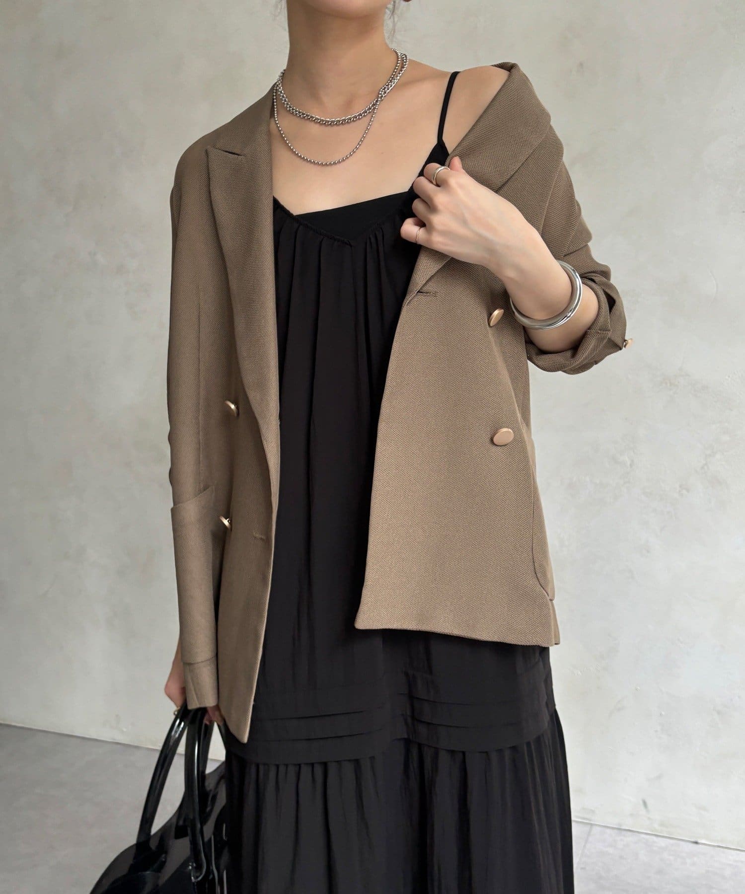 DOUDOU(ドゥドゥ) 【24日 10%OFFで予約スタート！】レース切替キャミワンピース