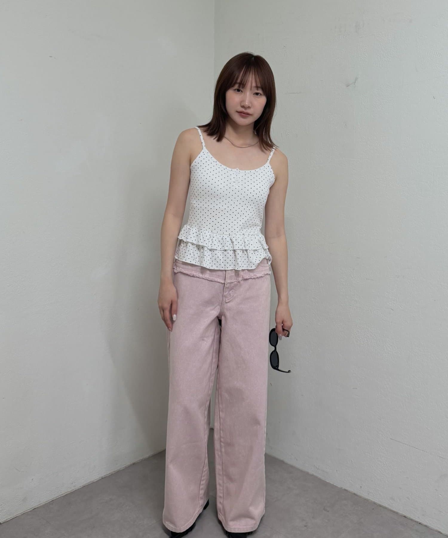 mline(エムライン) [mline]切り替えドットキャミソール