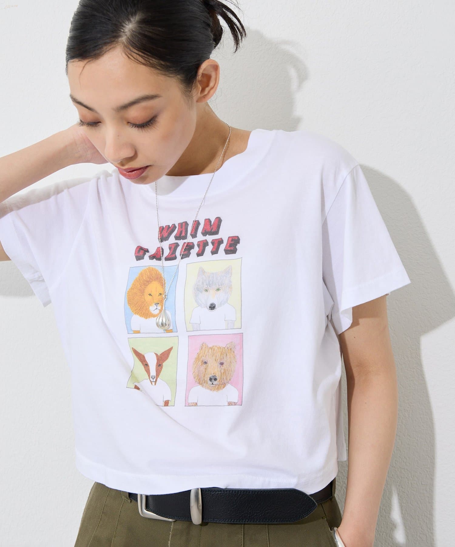 Whim Gazette(ウィム ガゼット) 【UNFORTUNATE PORTRAIT】別注WHIM CROP TEE