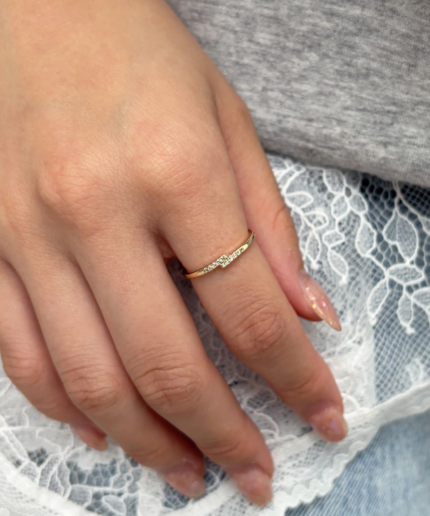 Lattice(ラティス) シンプルストーンリング