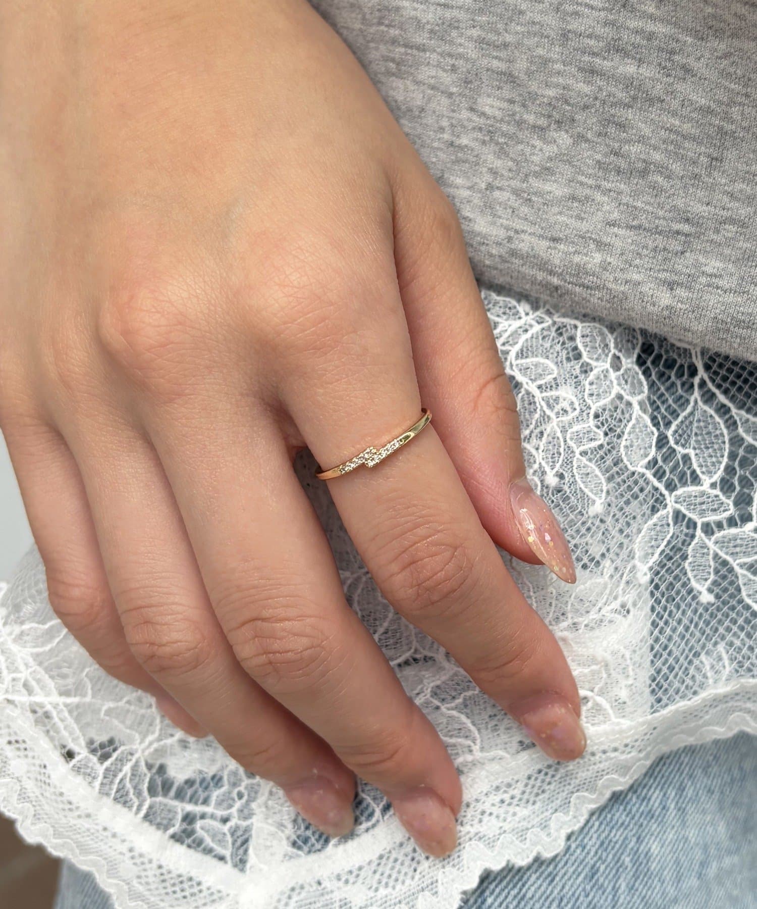 Lattice(ラティス) シンプルストーンリング