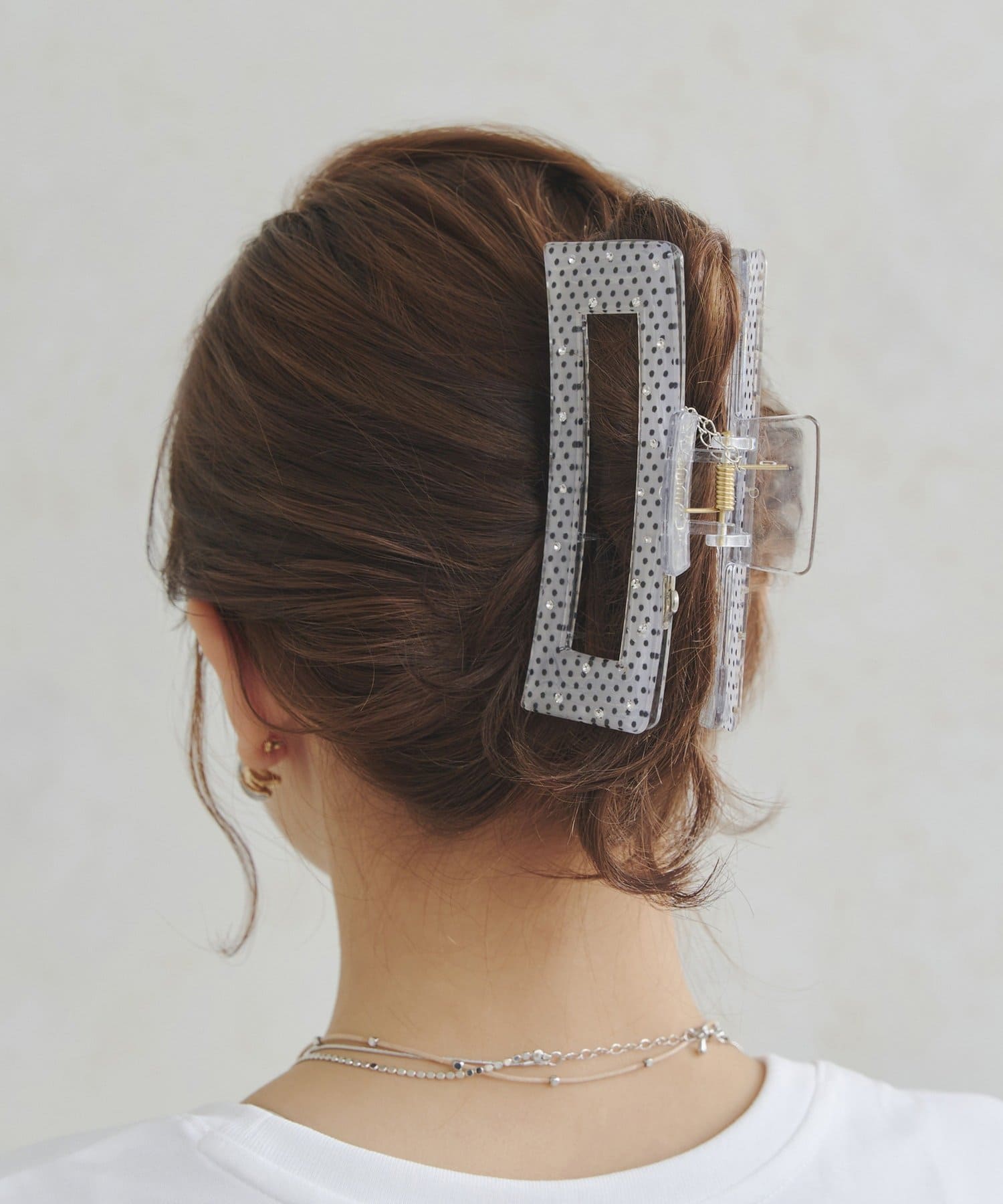 Lattice(ラティス) 【チャーム付き】ドットスクエアクリップ