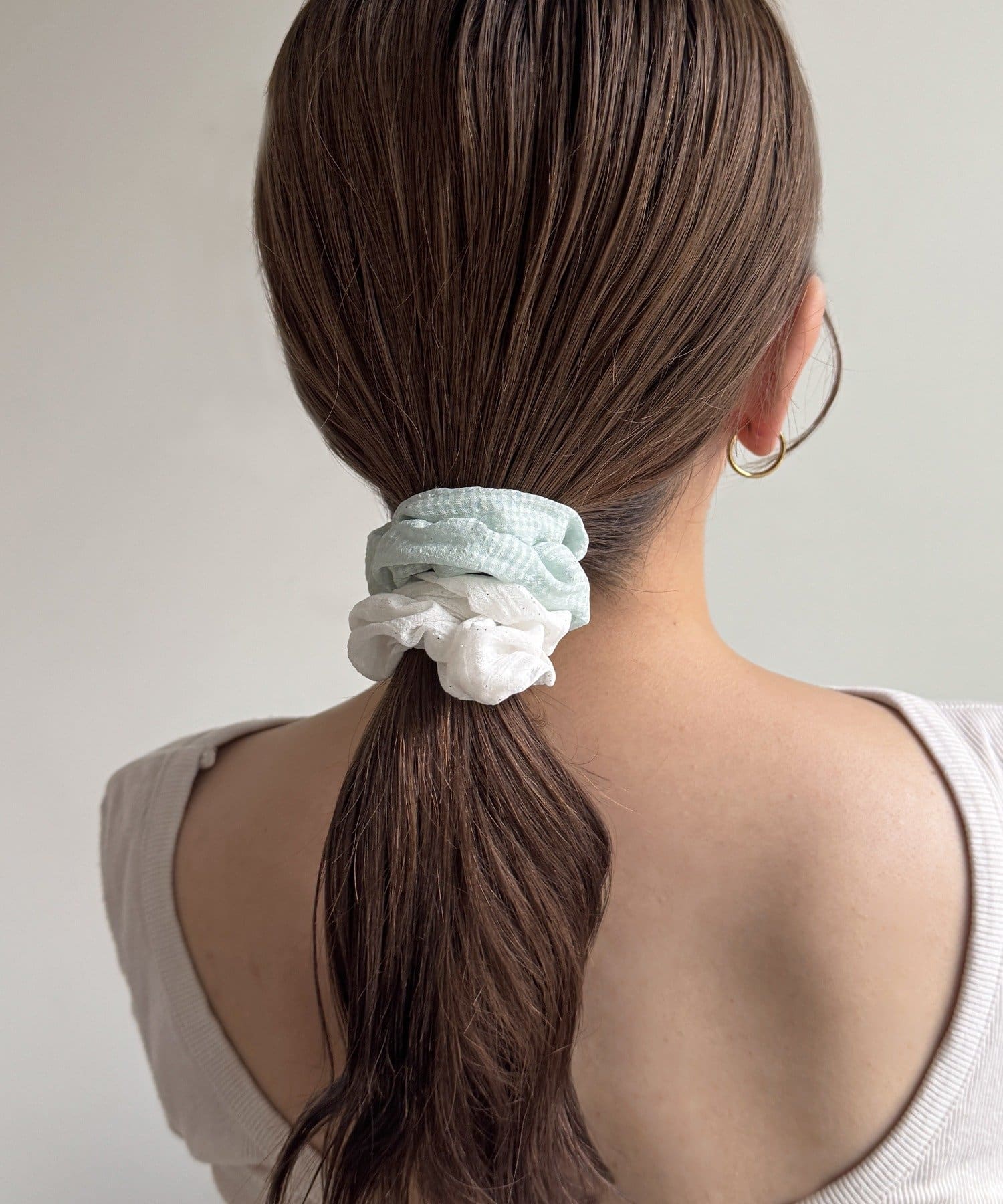 Lattice(ラティス) シアーチェックシュシュセット(2P)