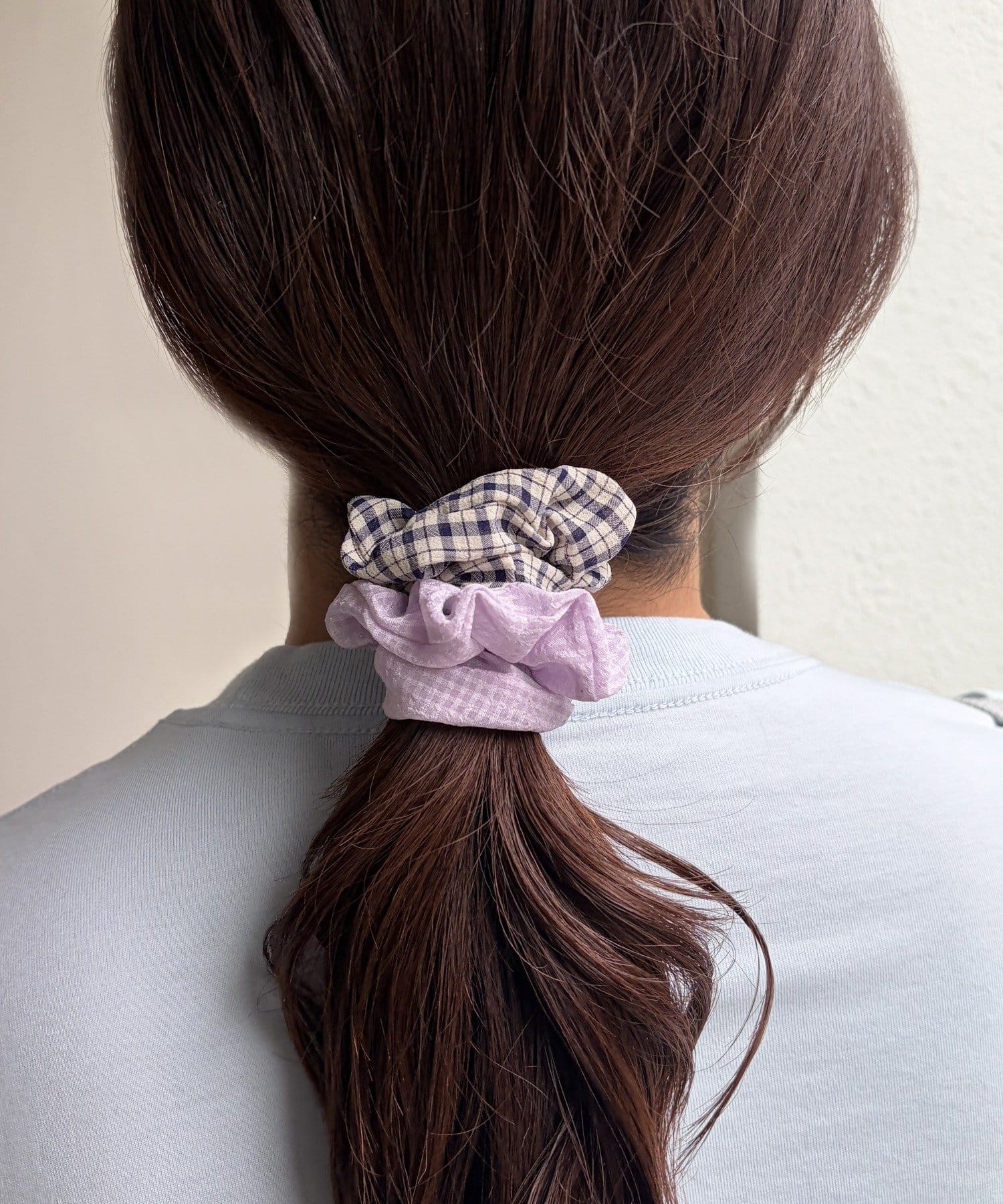 Lattice(ラティス) シアーチェックシュシュセット(2P)