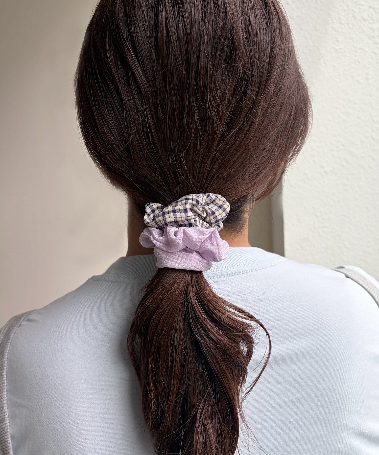 Lattice(ラティス) シアーチェックシュシュセット(2P)