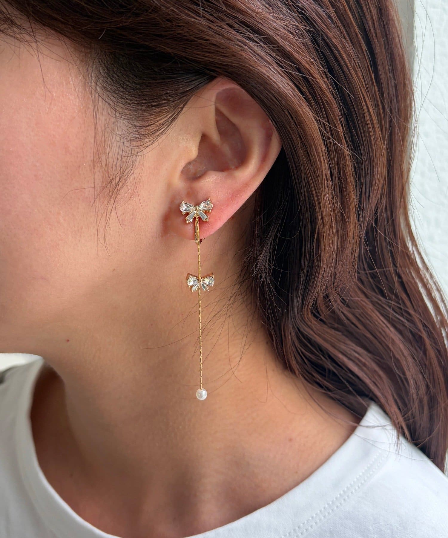 Lattice(ラティス) ストーンリボンイヤリング