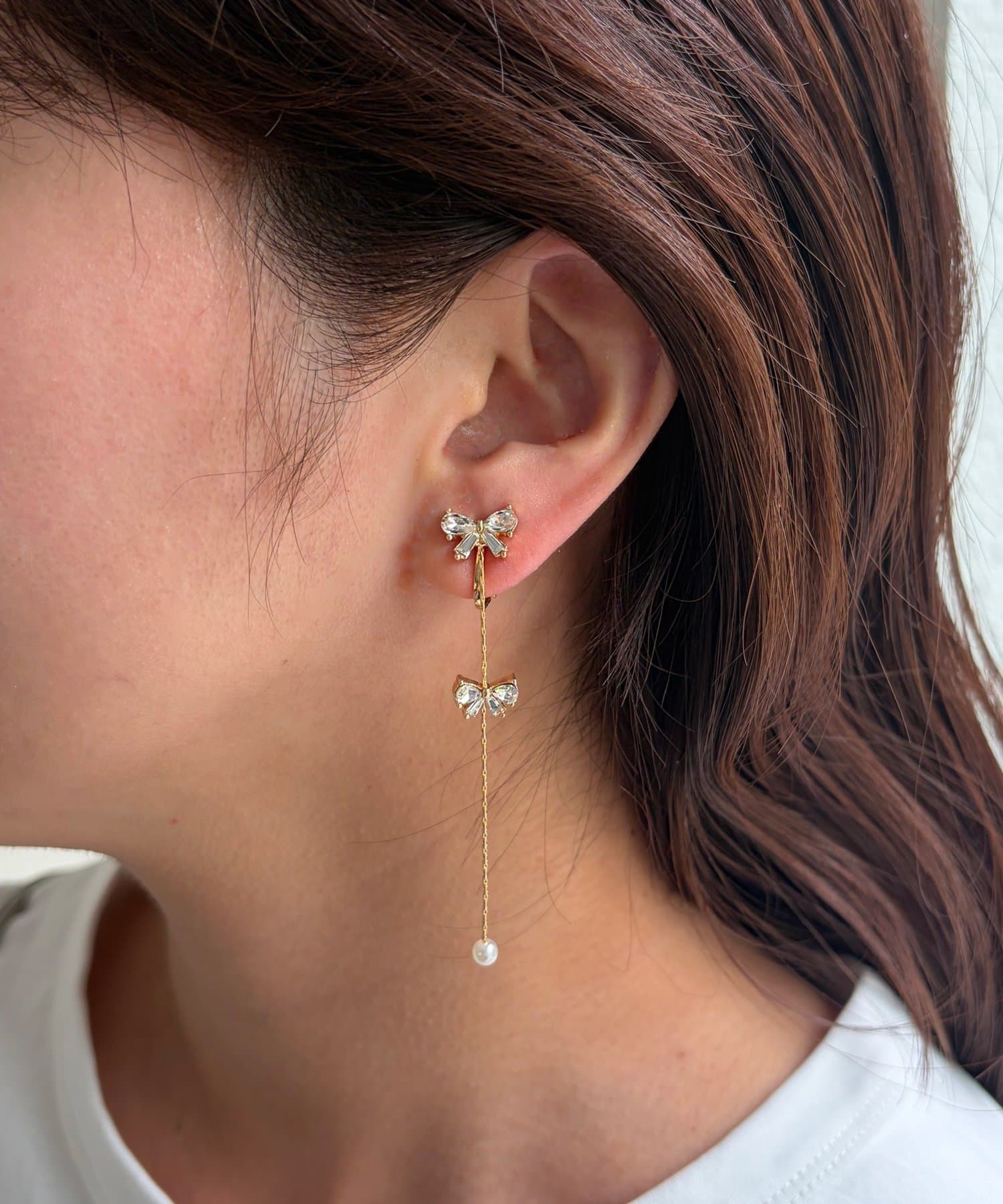 Lattice(ラティス) ストーンリボンイヤリング