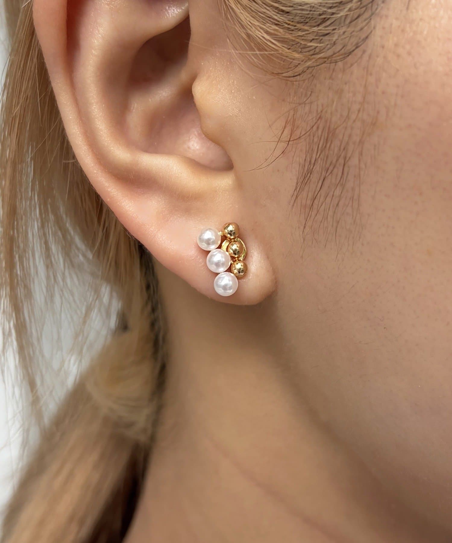 Lattice(ラティス) パールマグネットピアス