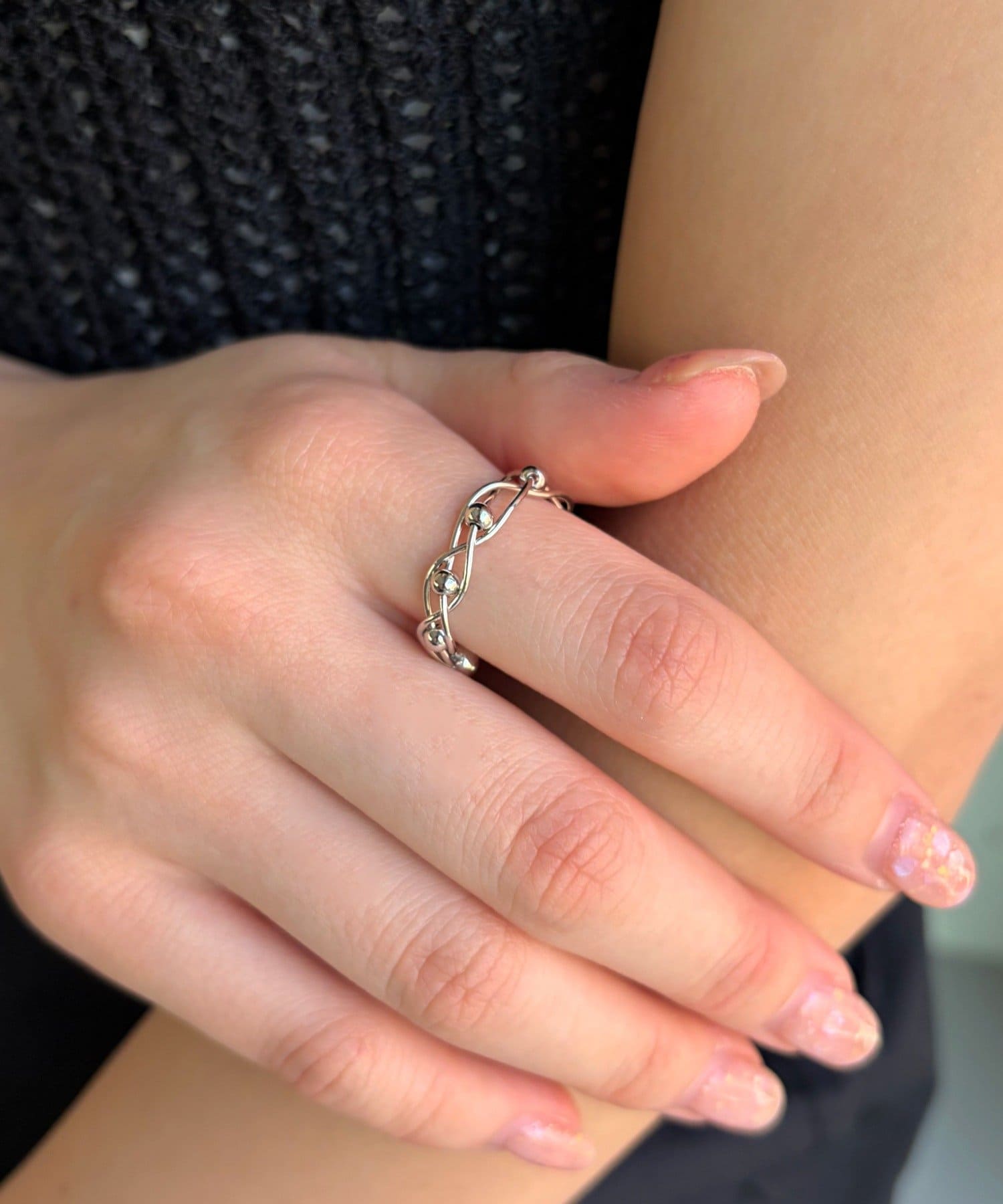 Lattice(ラティス) ワイヤーメタルボールリング