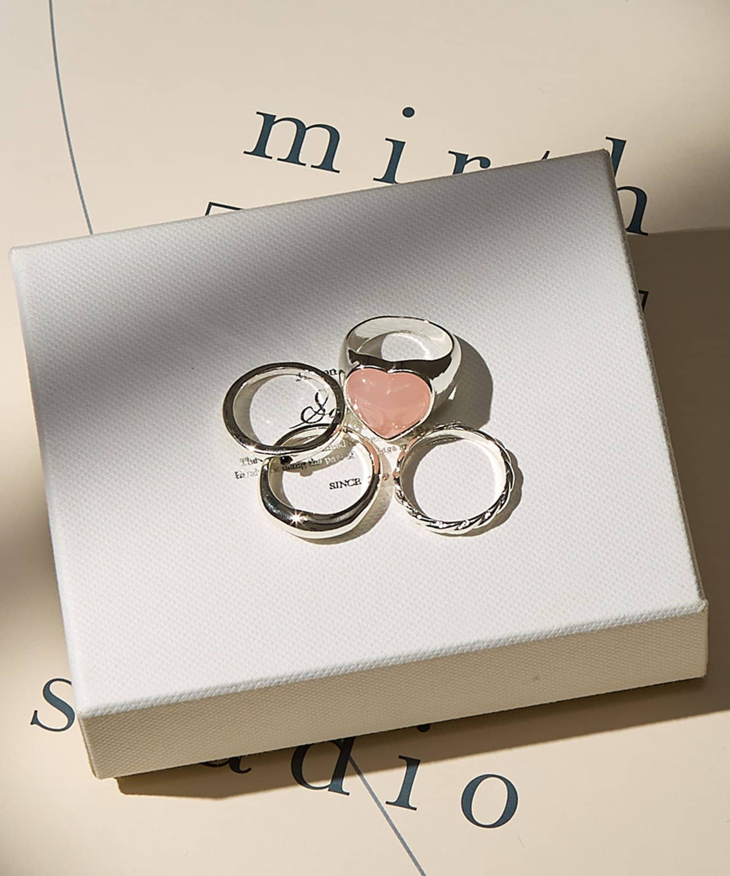 Lattice(ラティス) ぷっくりハートリングセット(4P)