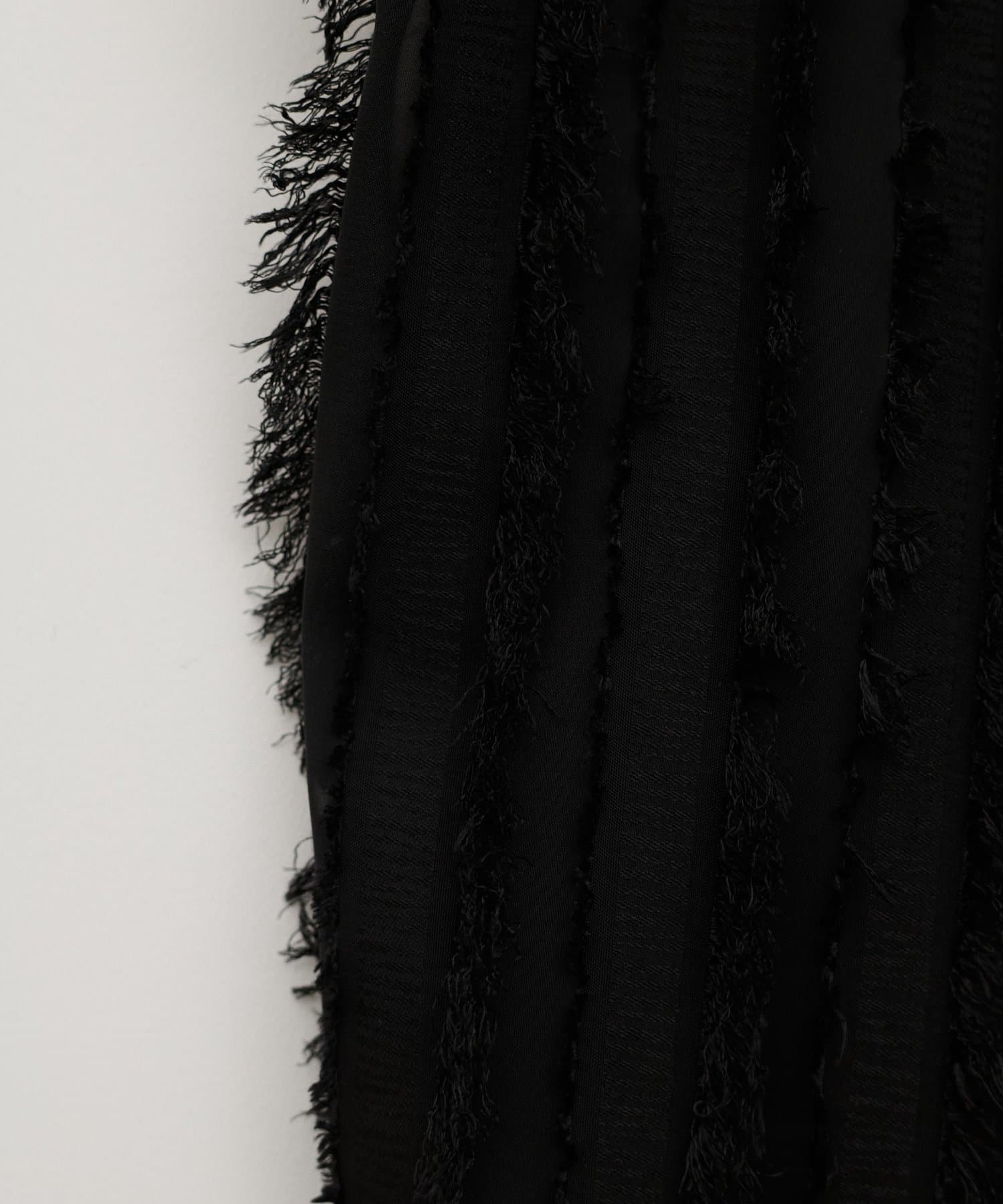 LARUTA(ラルータ) フリンジストライプジャガードワンピース