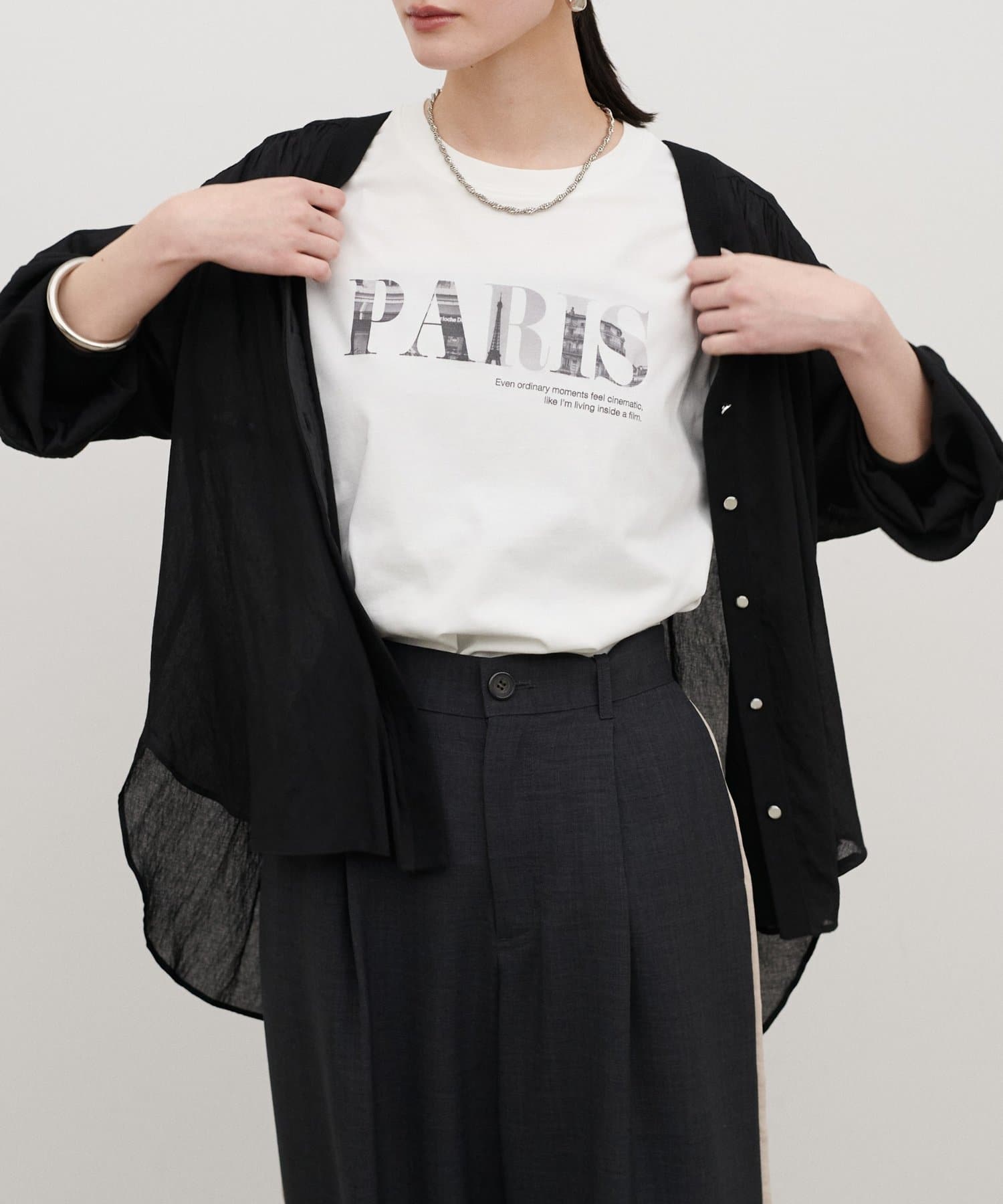 LARUTA(ラルータ) 強撚シアーシャツカーデ