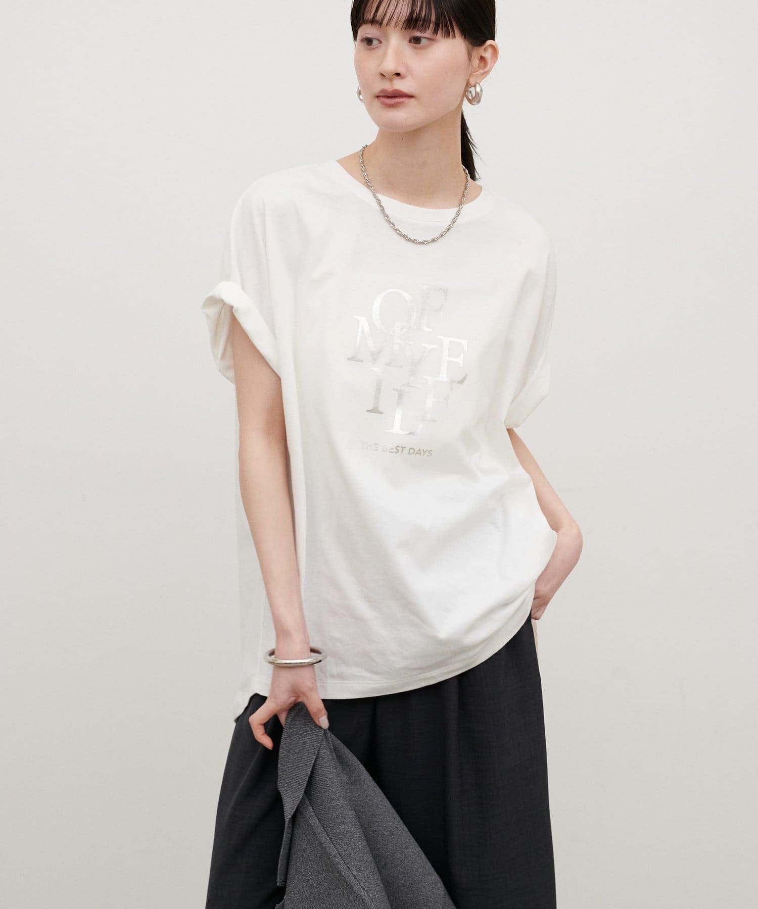 LARUTA(ラルータ) 汗染み防止バックスリットロゴT