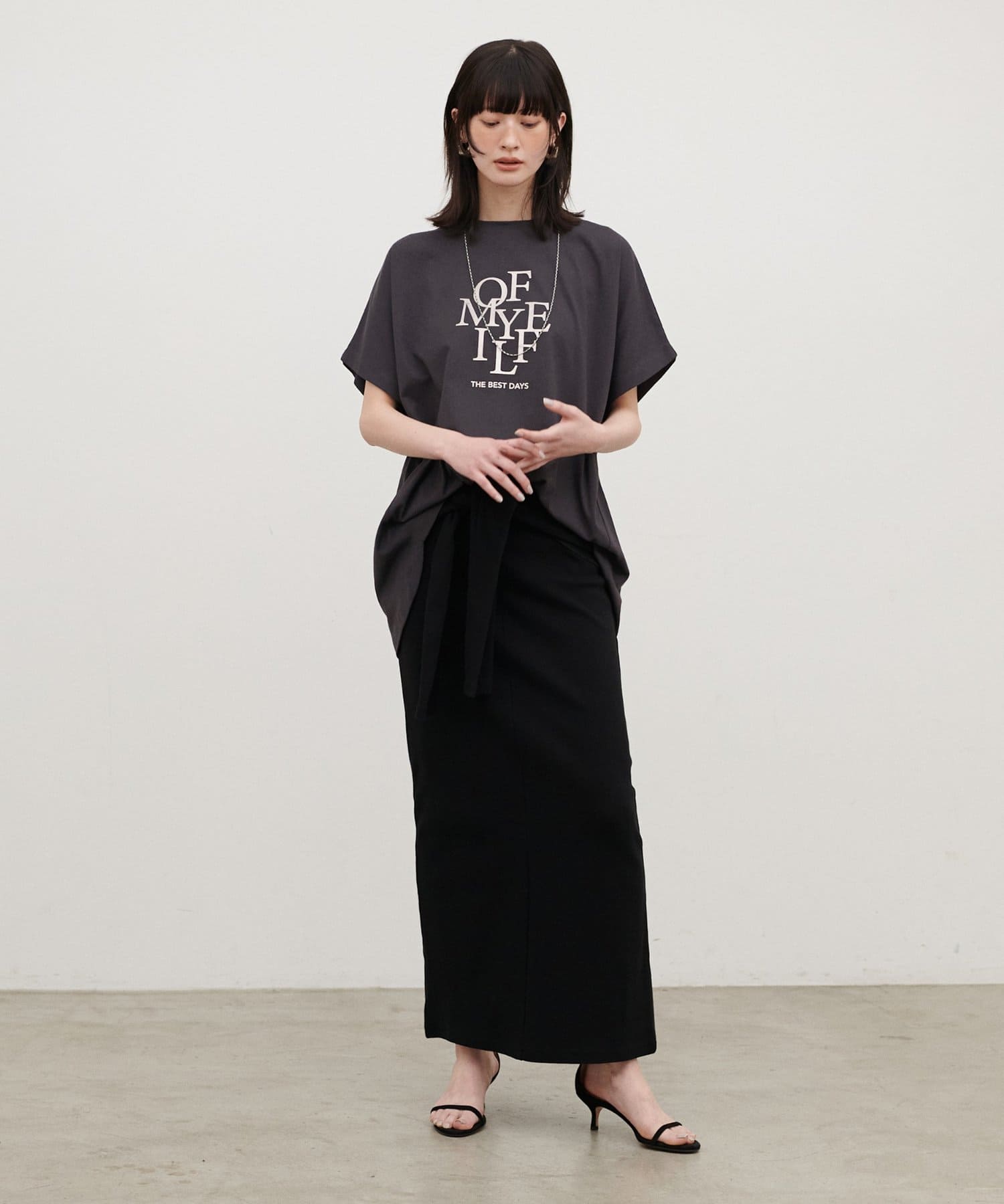 LARUTA(ラルータ) 汗染み防止バックスリットロゴT