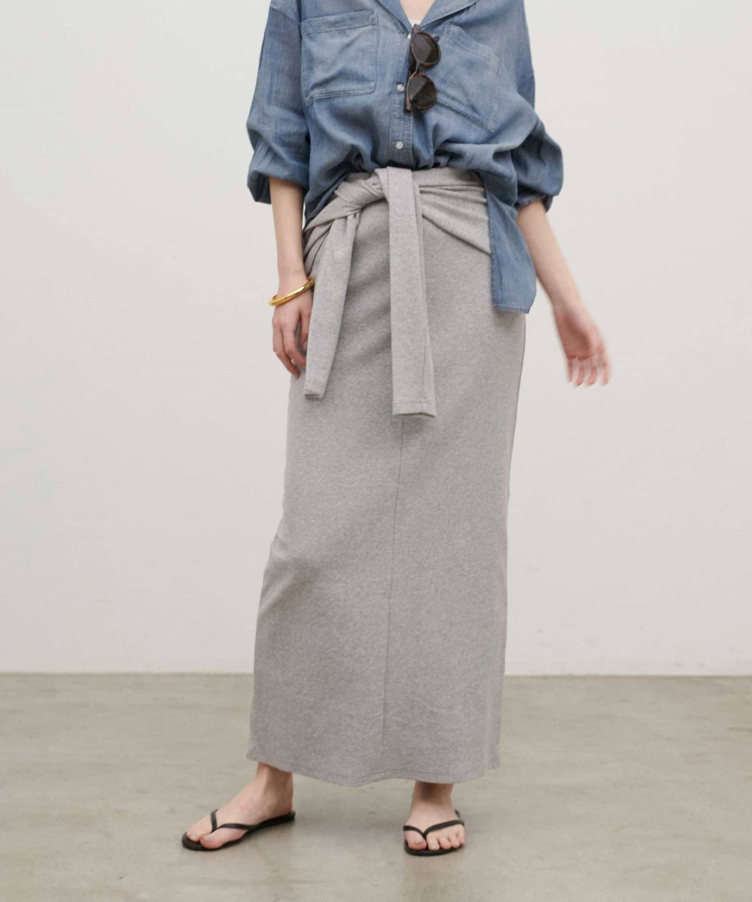 LARUTA(ラルータ) ［Web限定］カットリブ巻きスカート