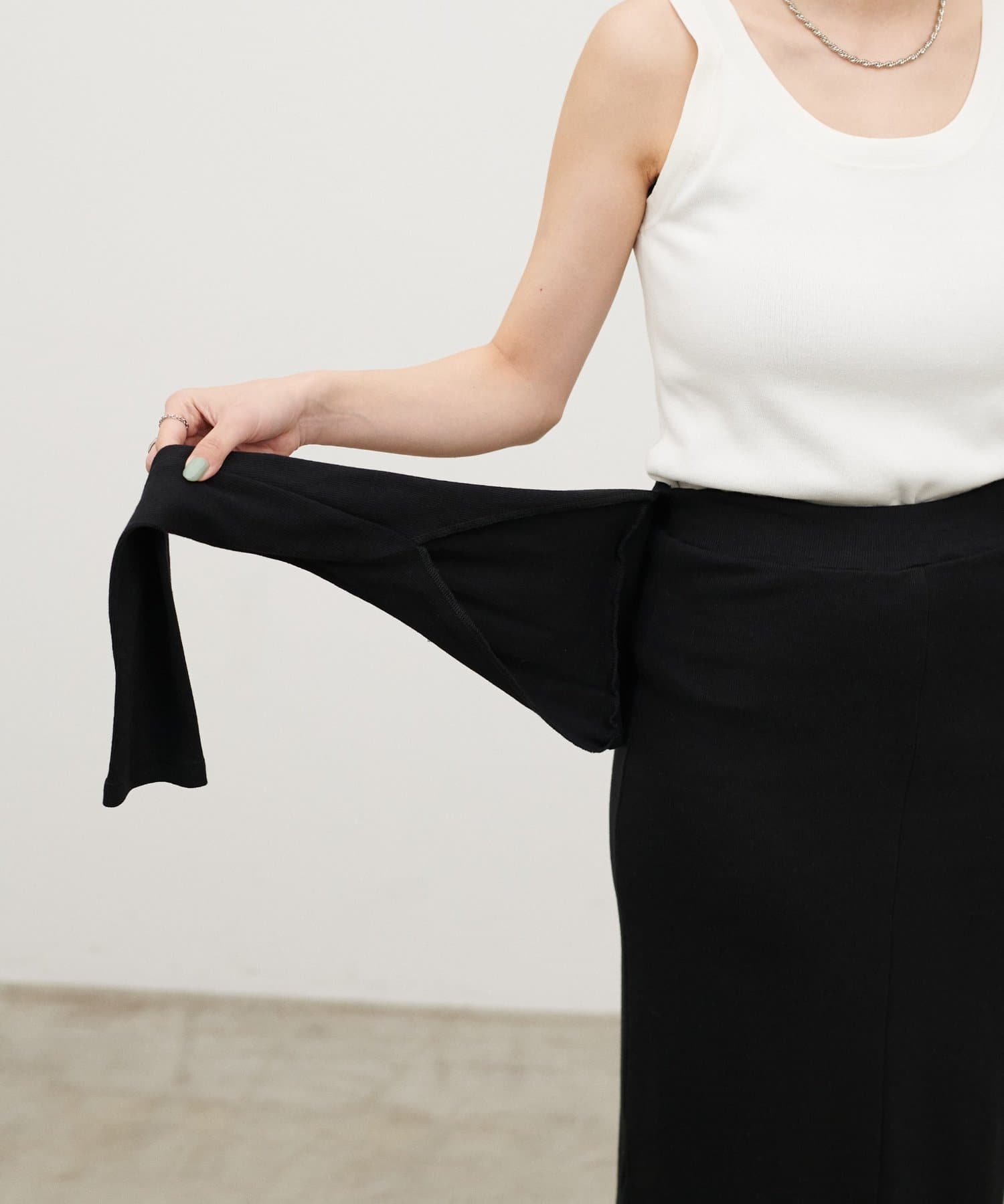 LARUTA(ラルータ) ［Web限定］カットリブ巻きスカート