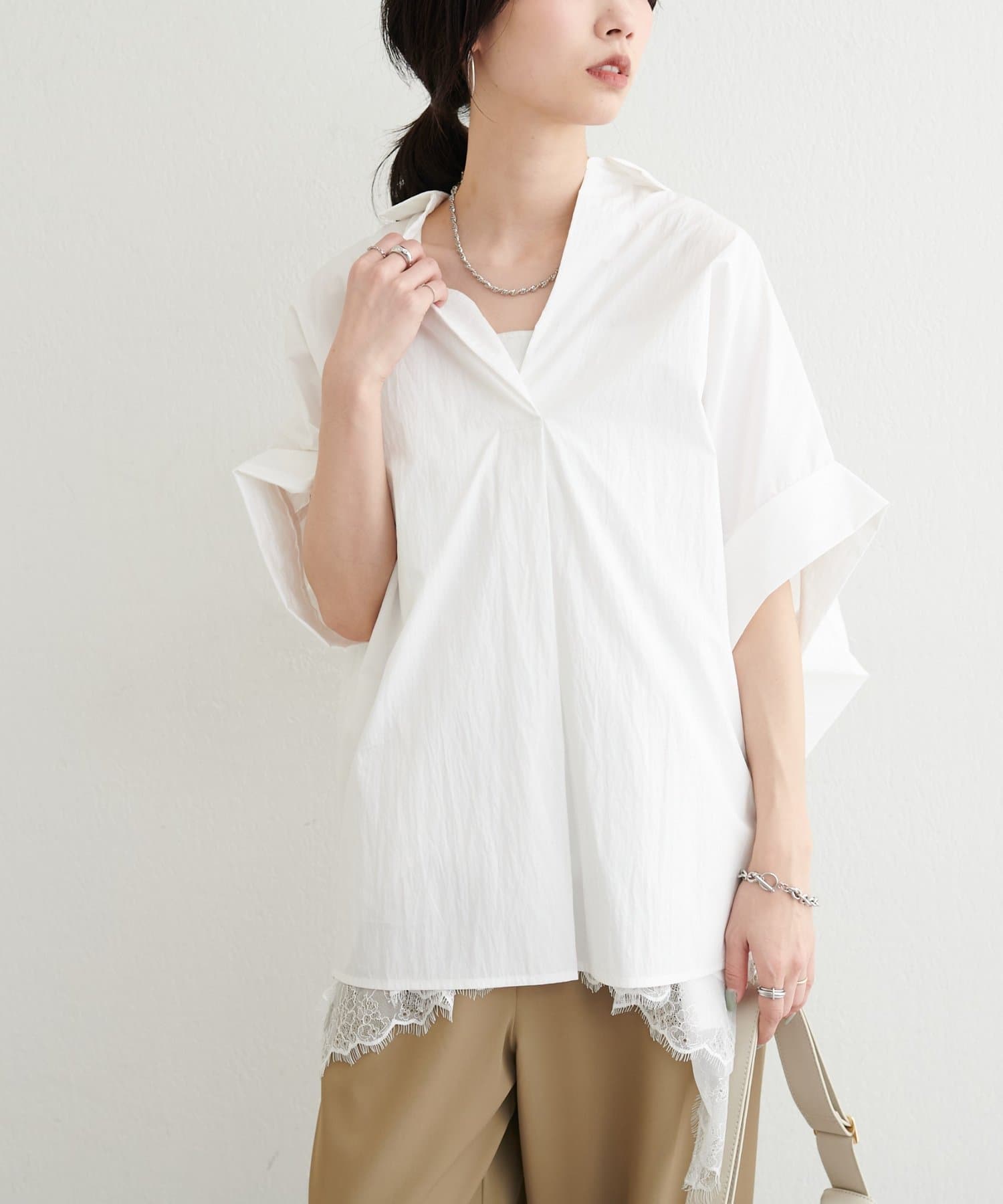 LARUTA(ラルータ) ドルマンスキッパーシャツ