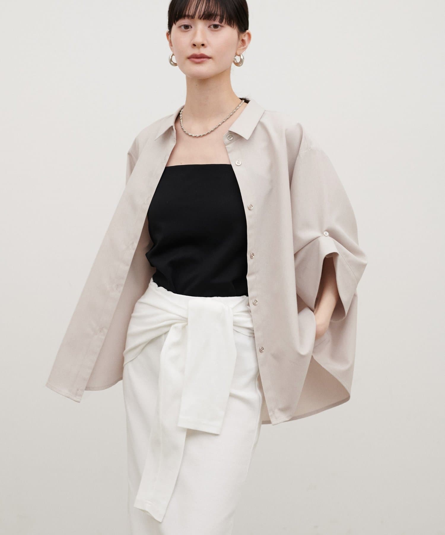 LARUTA(ラルータ) 3WAYハーフスリーブシャツ