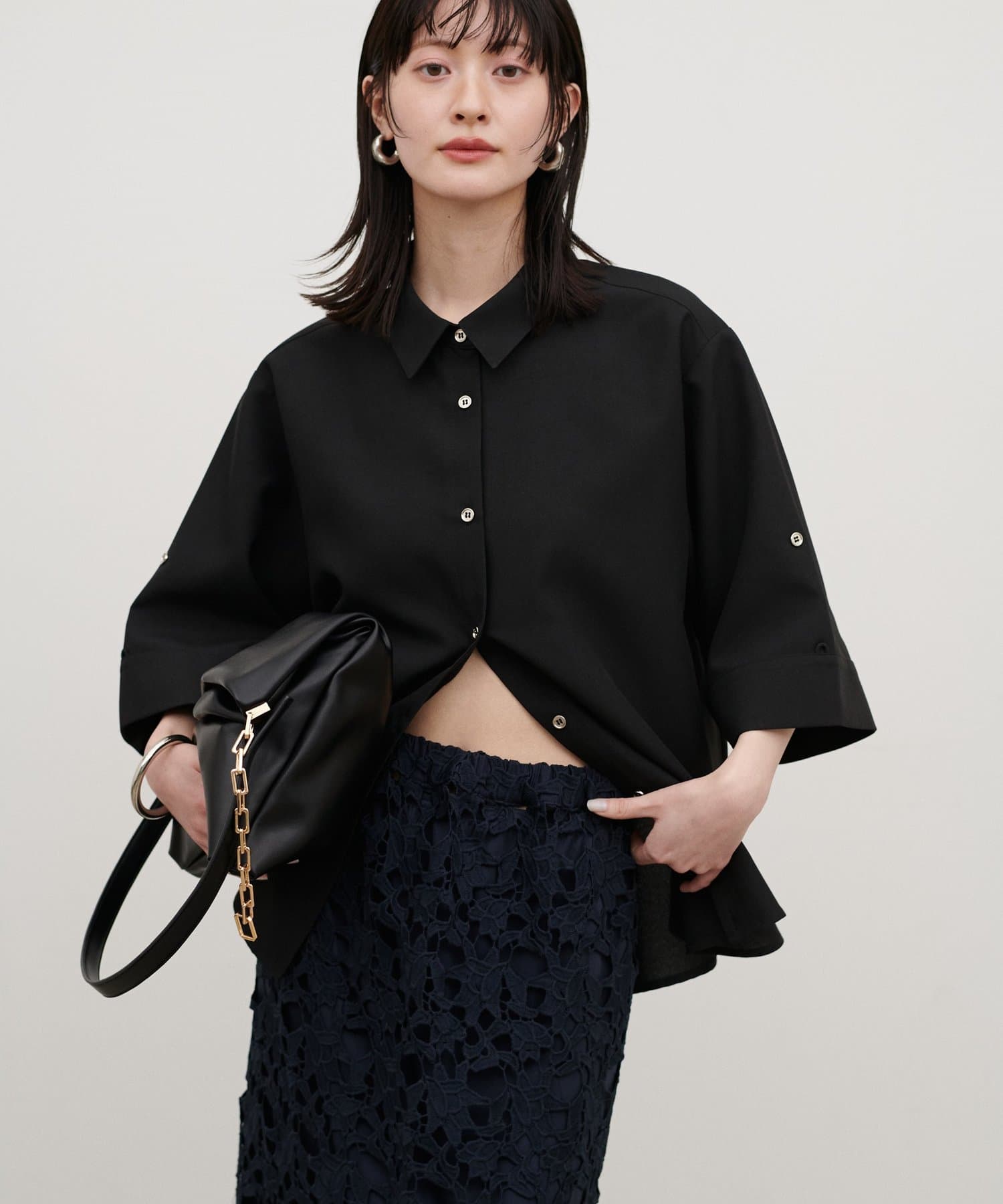 LARUTA(ラルータ) 3WAYハーフスリーブシャツ