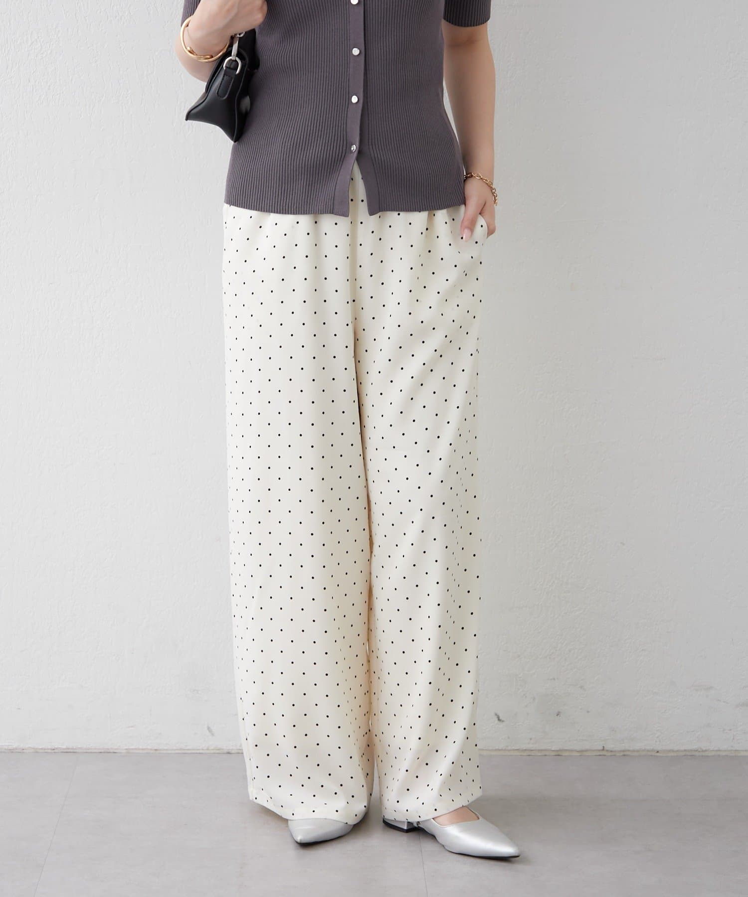 Remind me and forever(リマインドミーアンドフォーエバー) ドット/多色プリントイージーパンツ