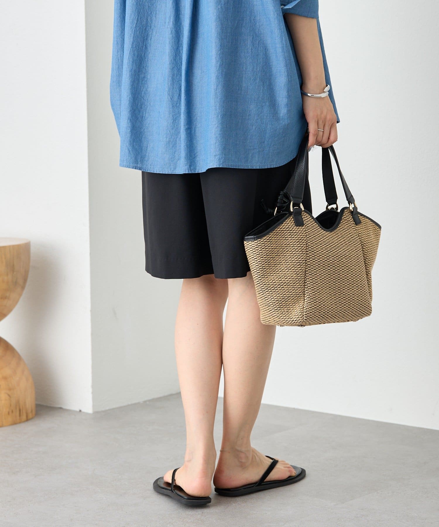 RIVE DROITE(リヴドロワ) 予約【接触冷感】リネンライクハーフパンツ / 6月中旬お届け予定