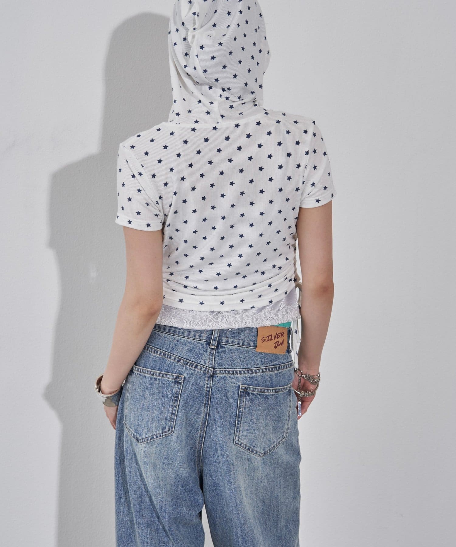 WHO’S WHO gallery(フーズフーギャラリー) リブカシュクールフレンチフーディ（無地/ボーダー/スター）