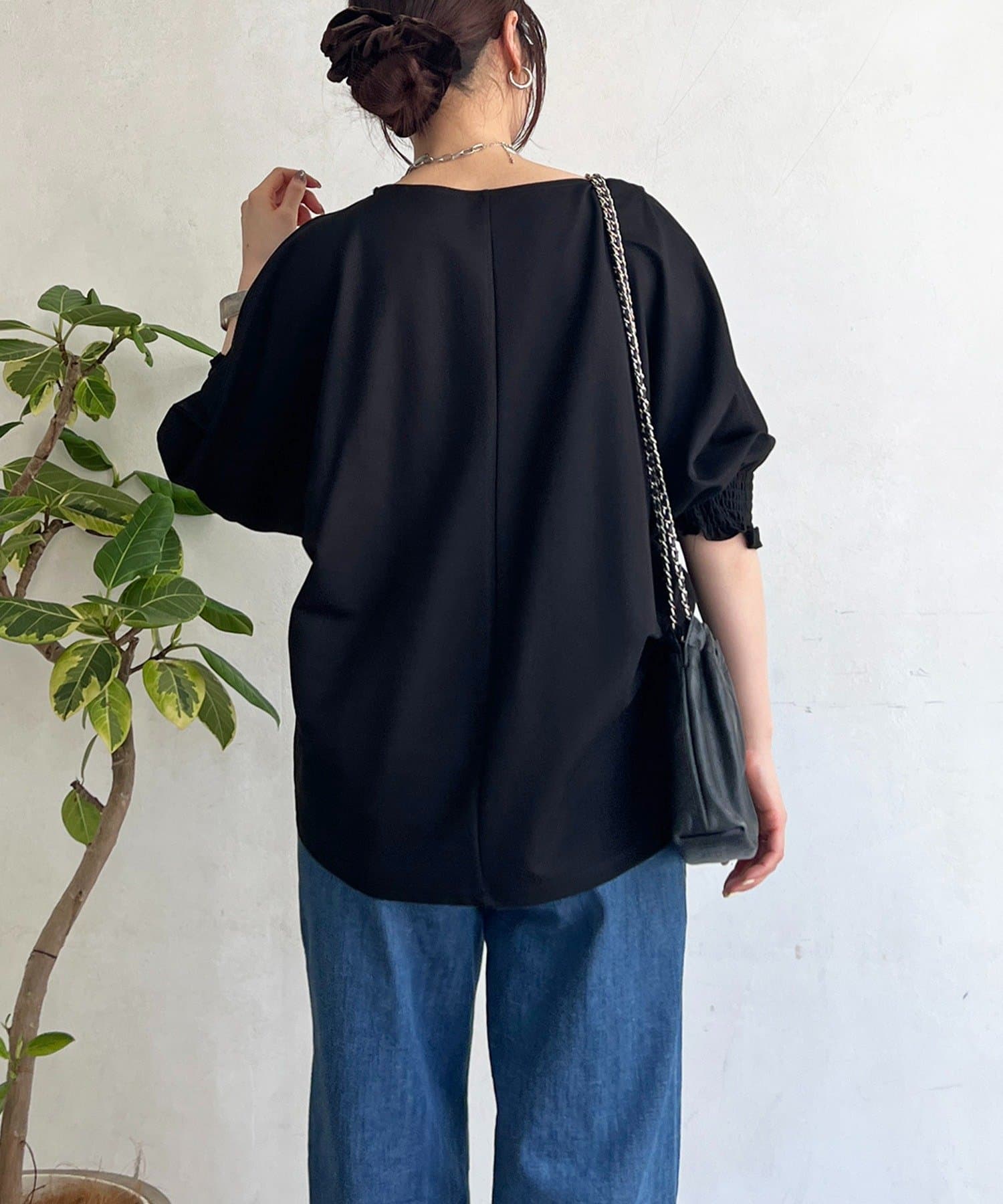 un dix cors(アンディコール) 接触冷感シャーリング袖プルオーバー