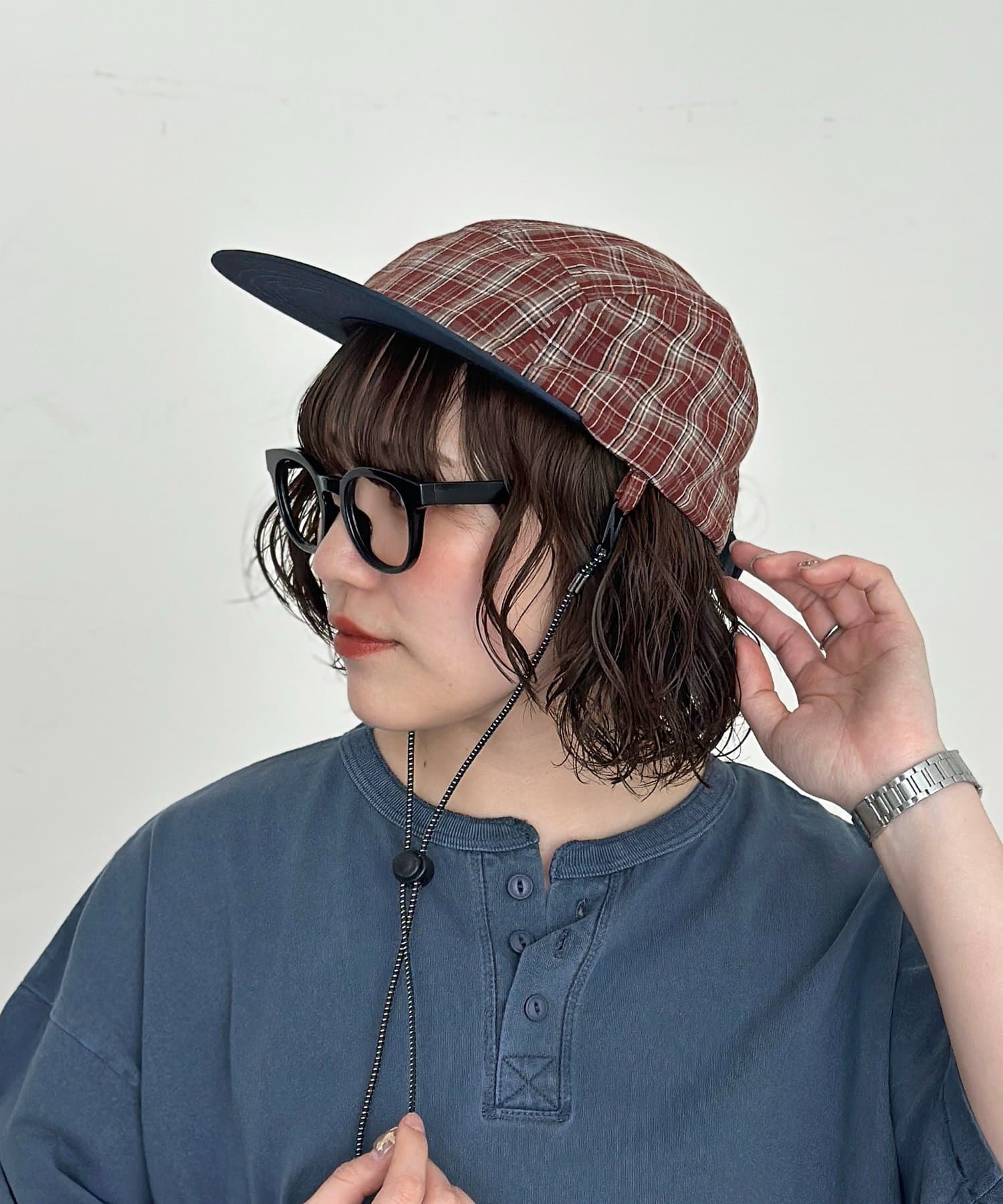 CPCM(シーピーシーエム) コード付きチェックキャップ